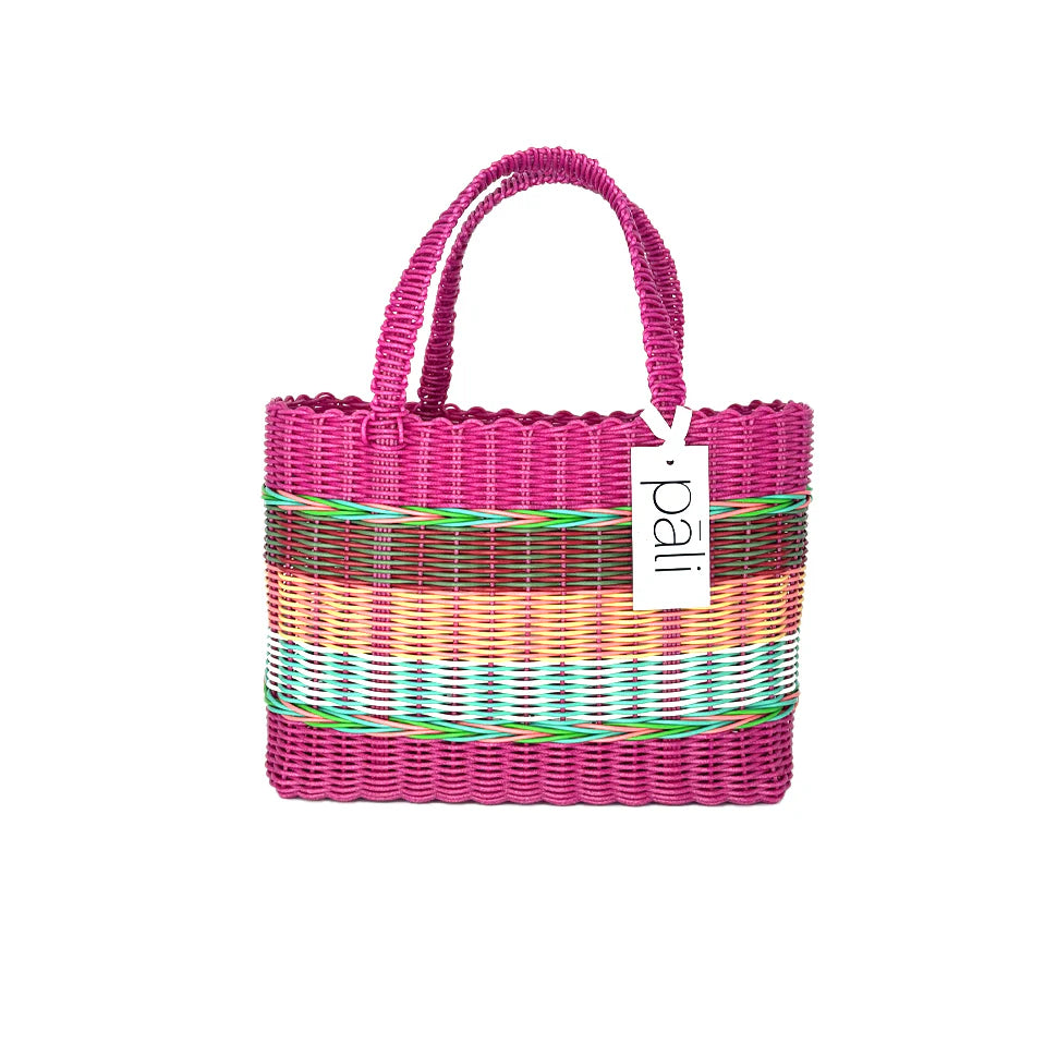 Pali Mira Stripe Basket Small Pink