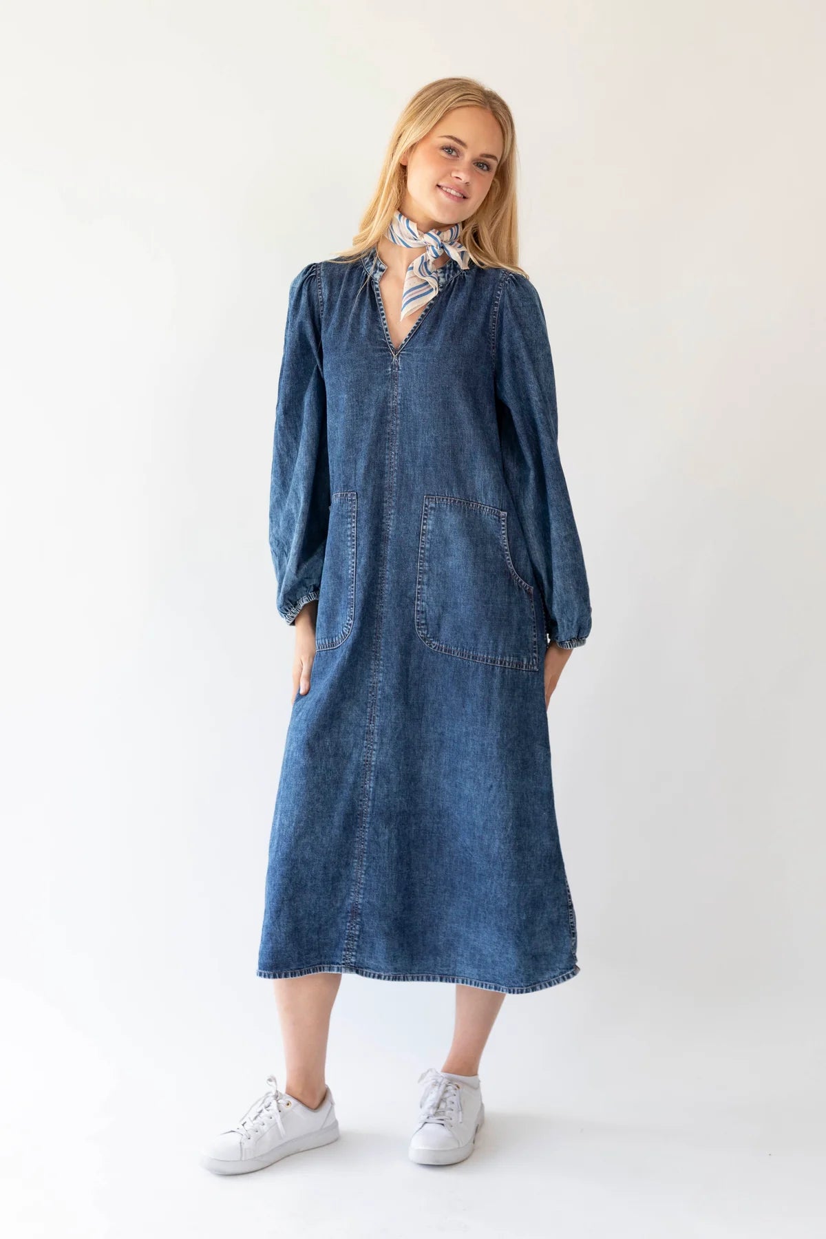 Lollys Laundry Paris Midi Dress Blue