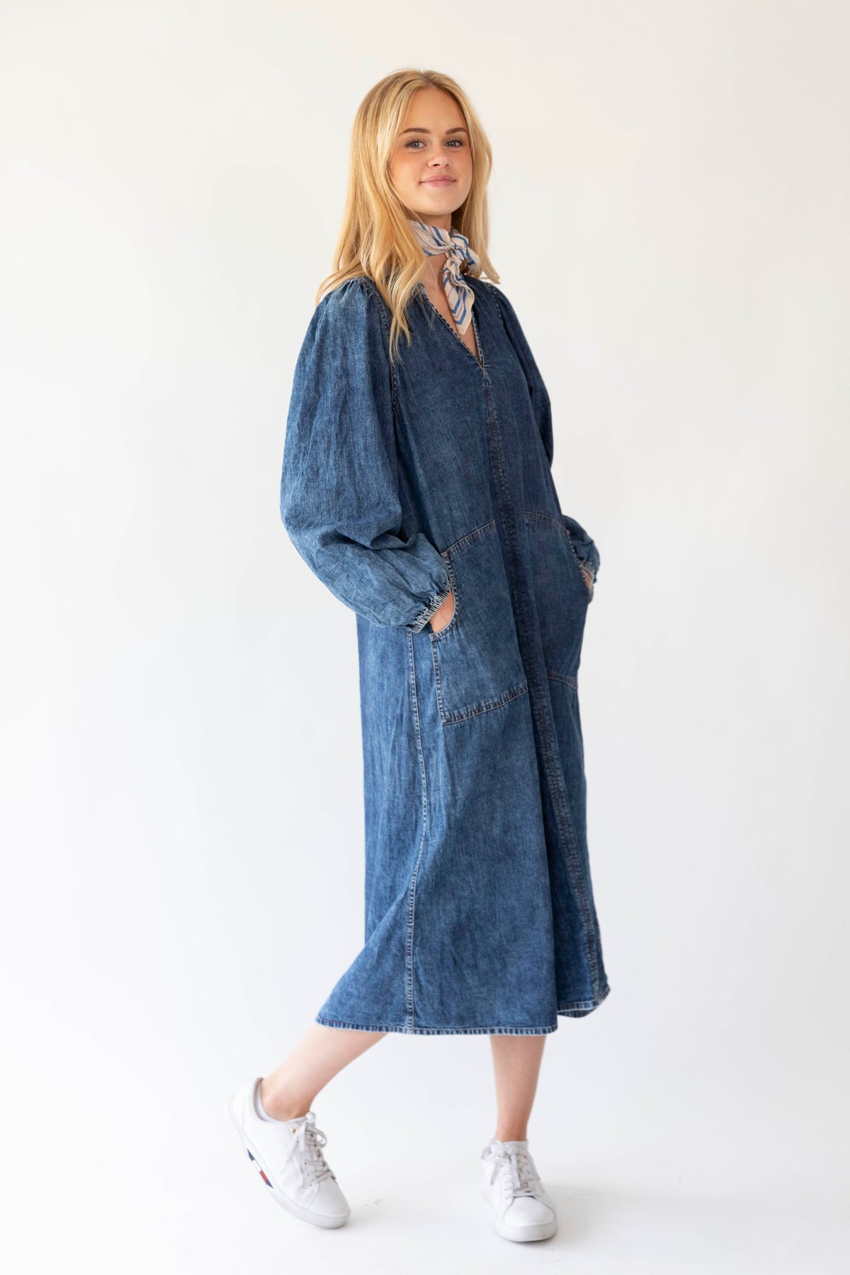 Lollys Laundry Paris Midi Dress Blue