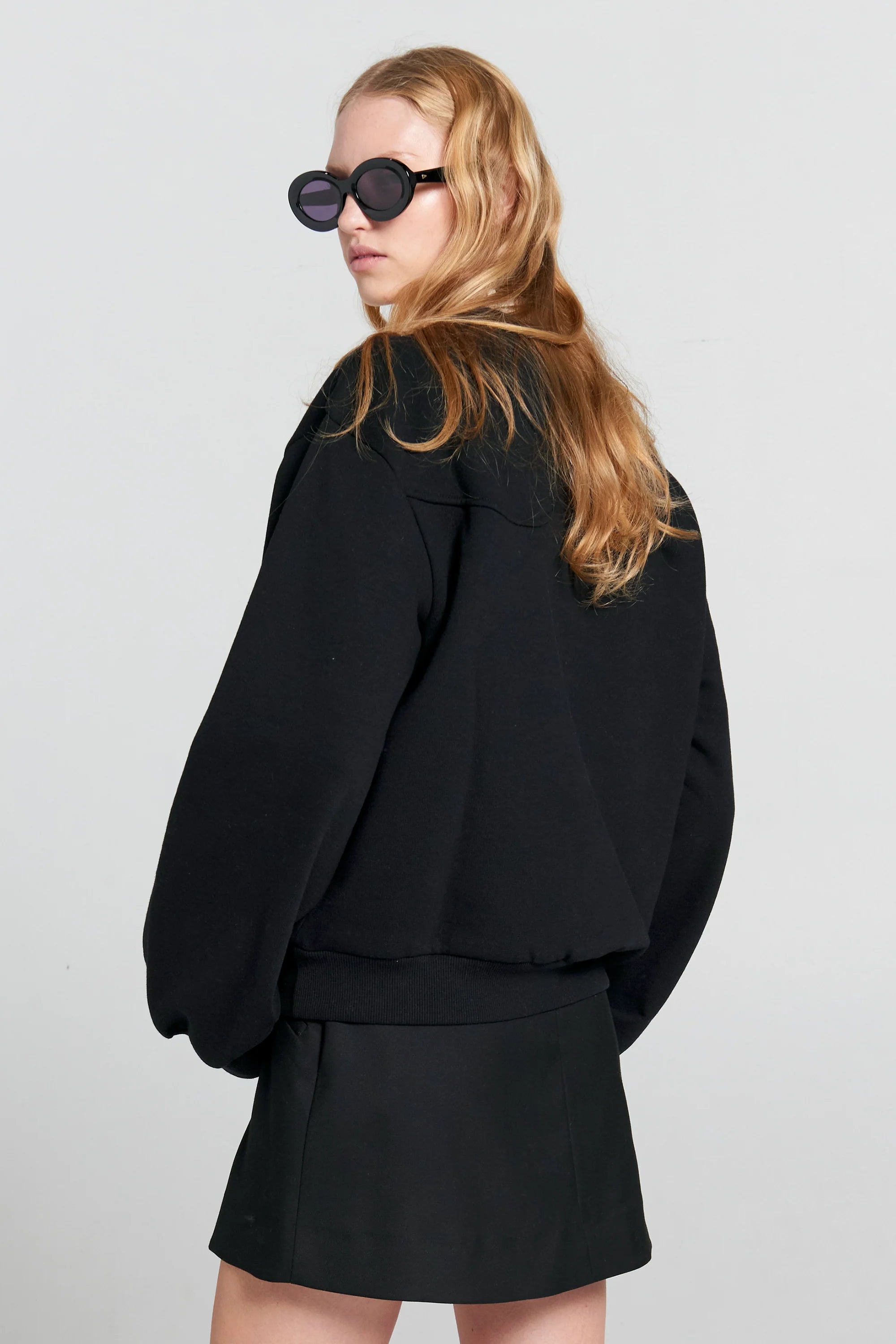 Karen Walker Broken Pearls Crewneck Sweatshirt Black