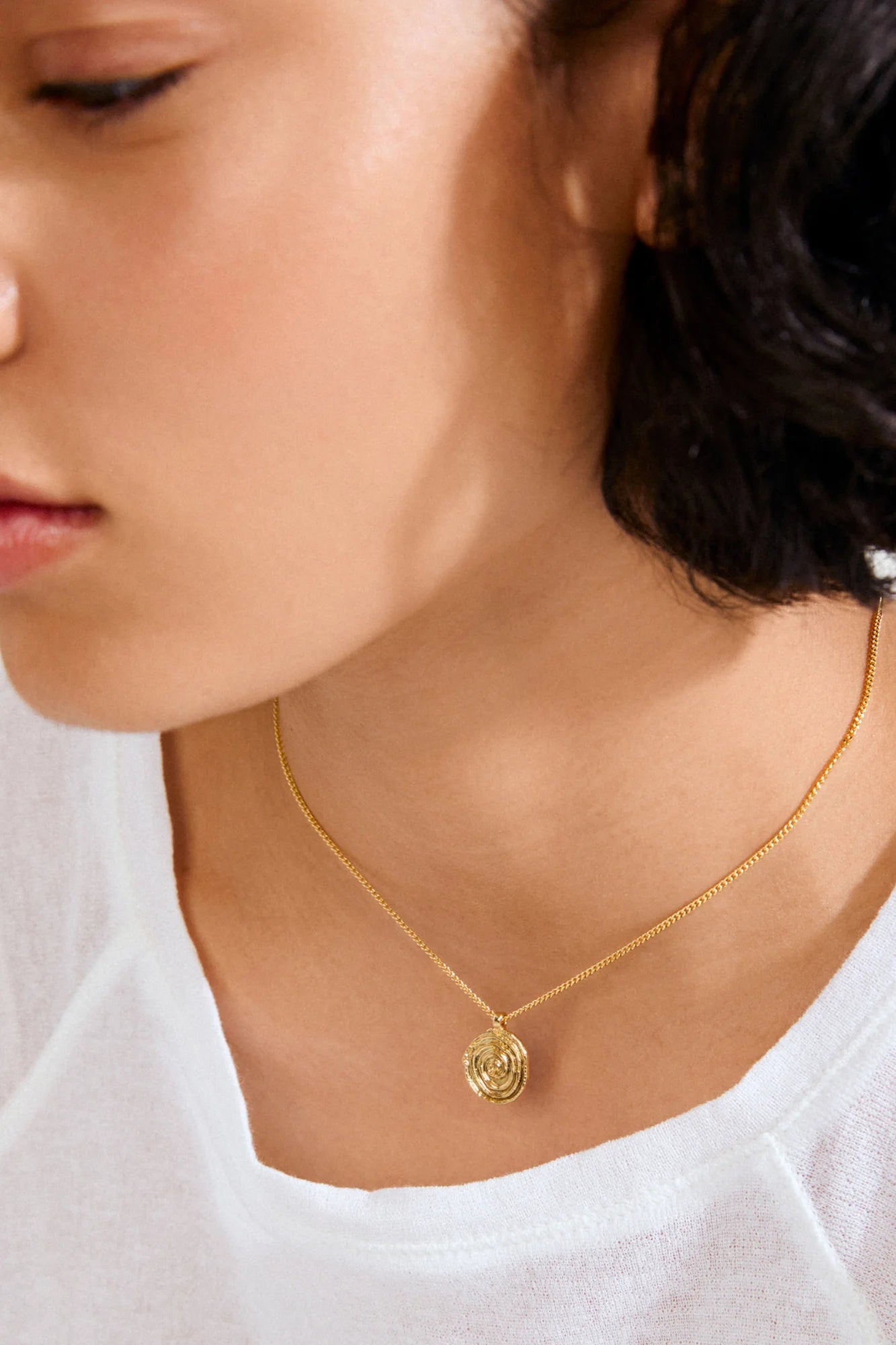 Pilgrim Air Coin Necklace Gold