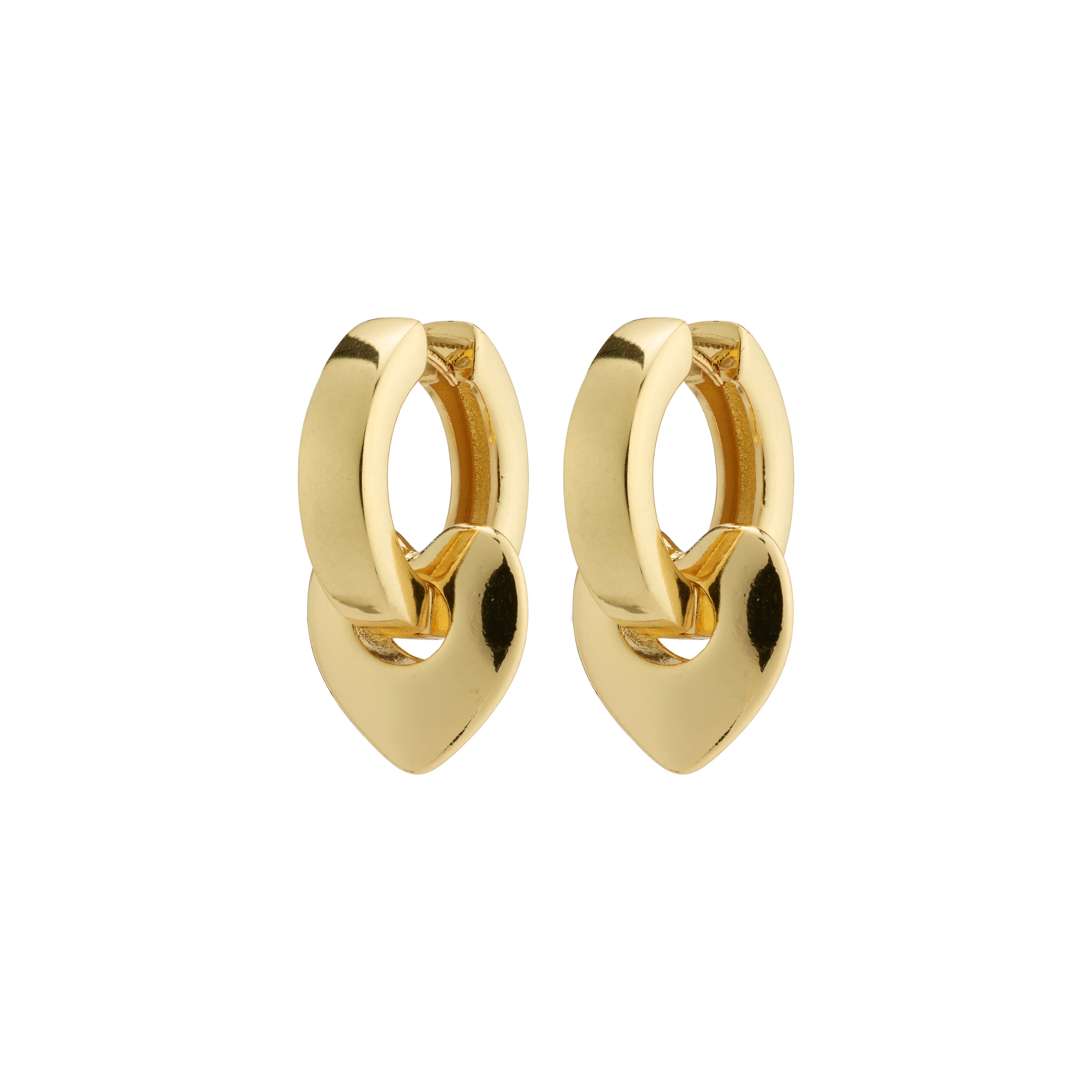 Pilgrim Iokaste Recycled Chunky Hoops Gold