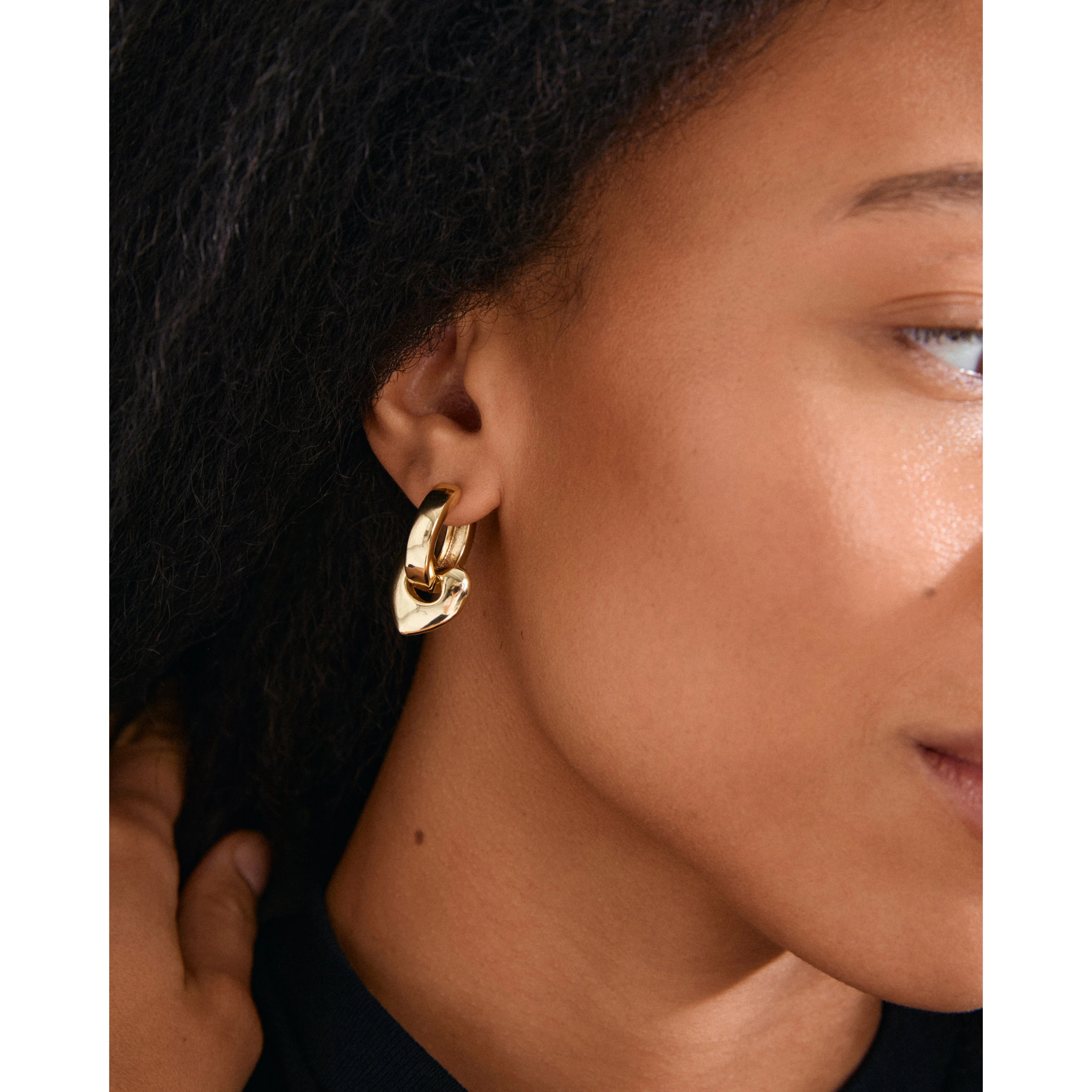 Pilgrim Iokaste Recycled Chunky Hoops Gold