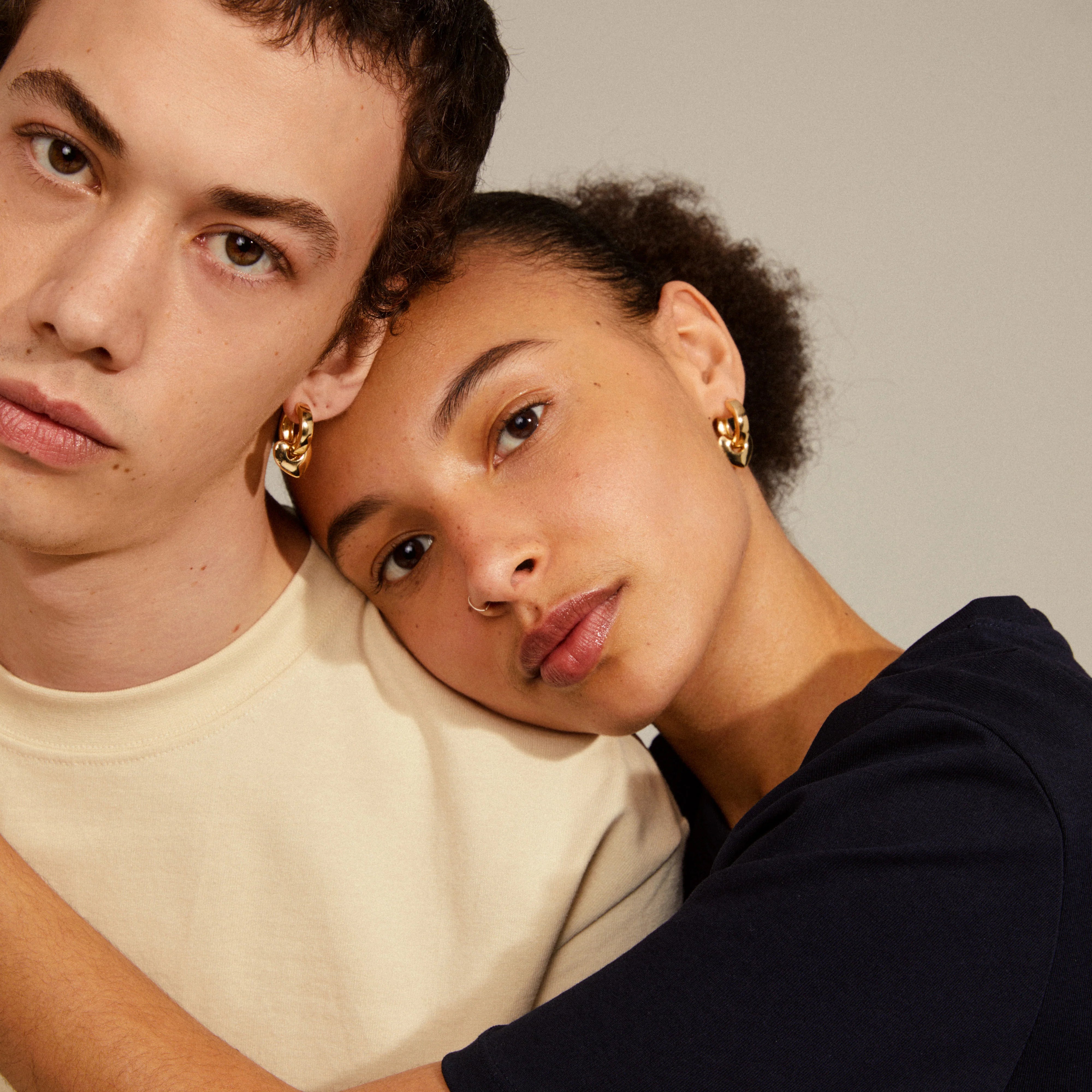 Pilgrim Iokaste Recycled Chunky Hoops Gold