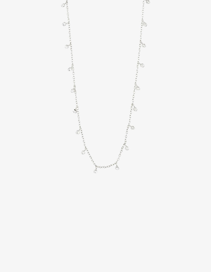 Pilgrim Maja Crystal Drop Necklace Silver