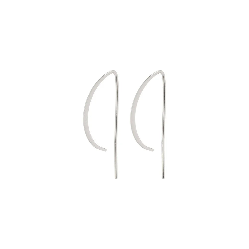 Pilgrim Peony Pi Earrings Silver