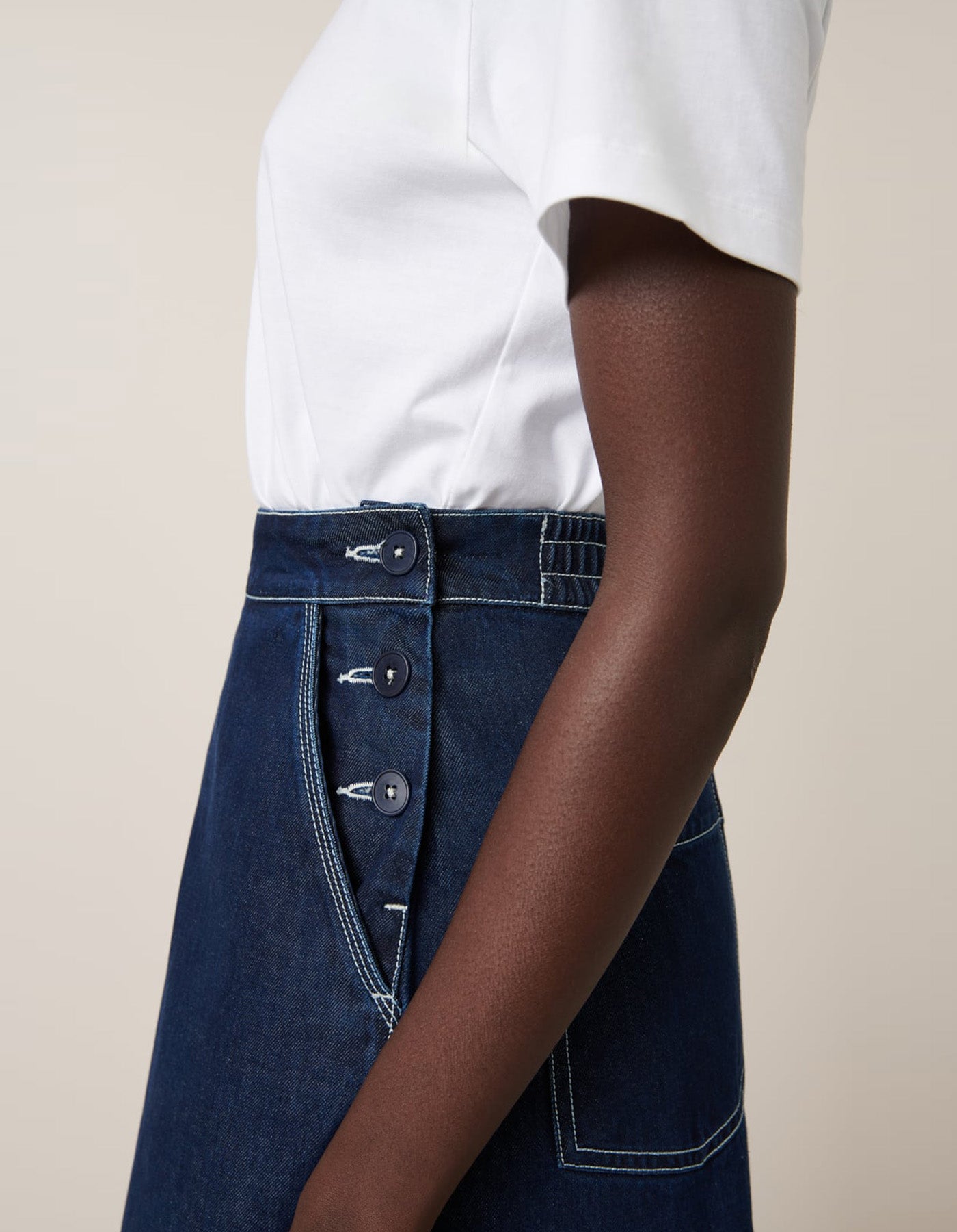 Kowtow Piper Skirt Indigo Denim