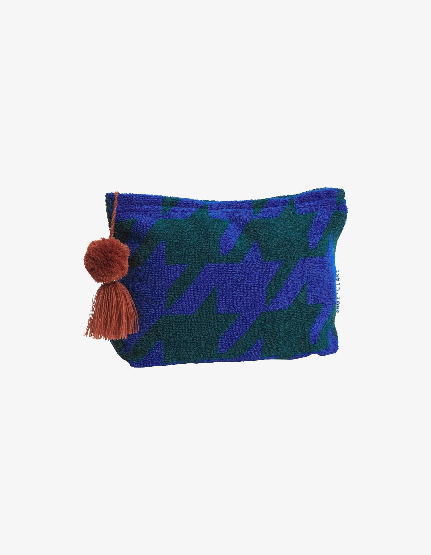 Sage x Clare Vinita Terry Pouch - Lapis Small