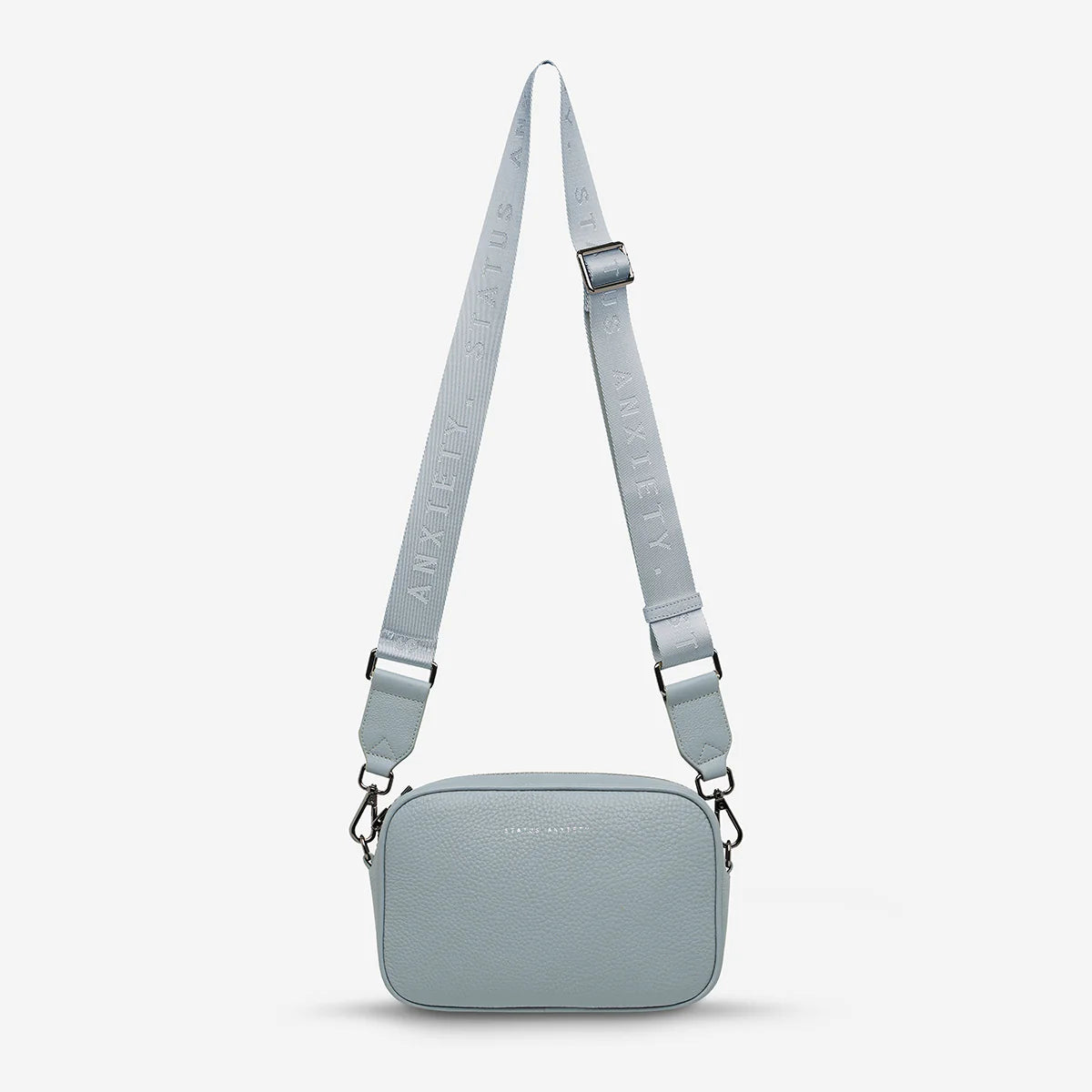 Status Anxiety plunder with webbed strap - powder blue
