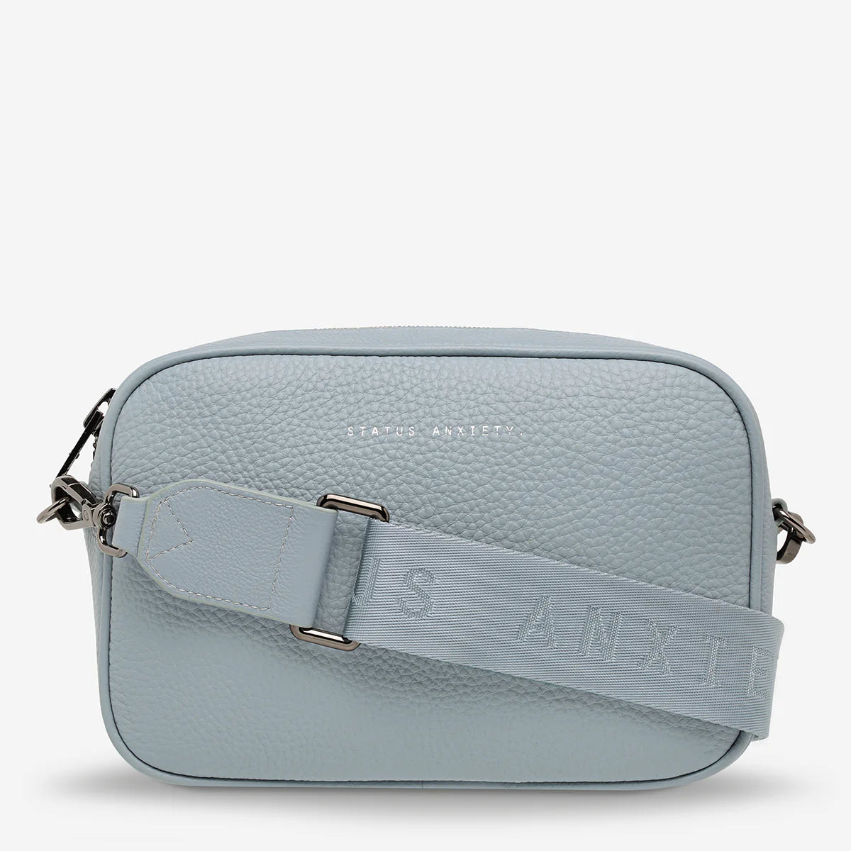 Status Anxiety plunder with webbed strap - powder blue