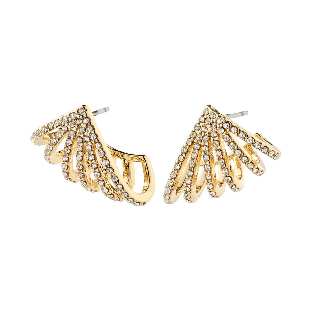 Pilgrim Priscilla Earrings Crystal/Gold