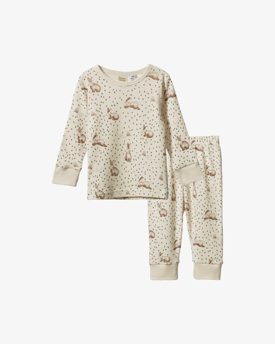 Nature Baby 2PC Long Sleeve Pyjamas Rabbity Print