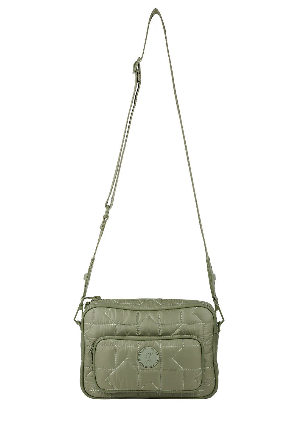 Karen Walker Monogram Quilted Large Camera Bag Sage