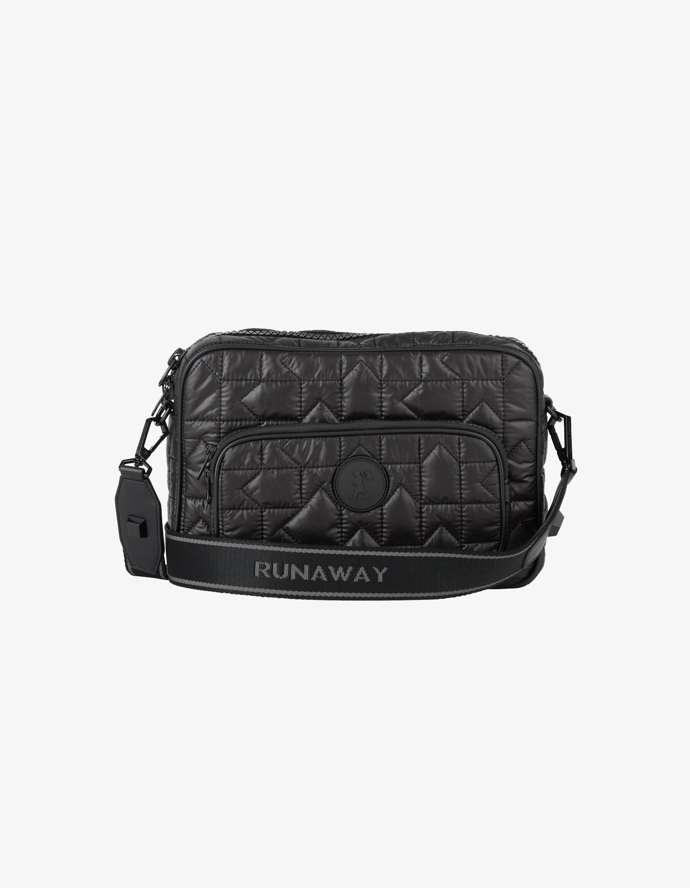 Karen Walker Monogram Quilted Large Camera Bag Black