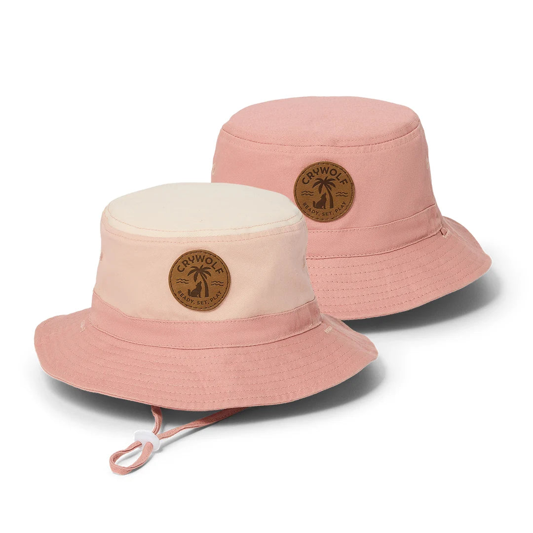 Crywolf Reversible Bucket Hat Blush Colourblock