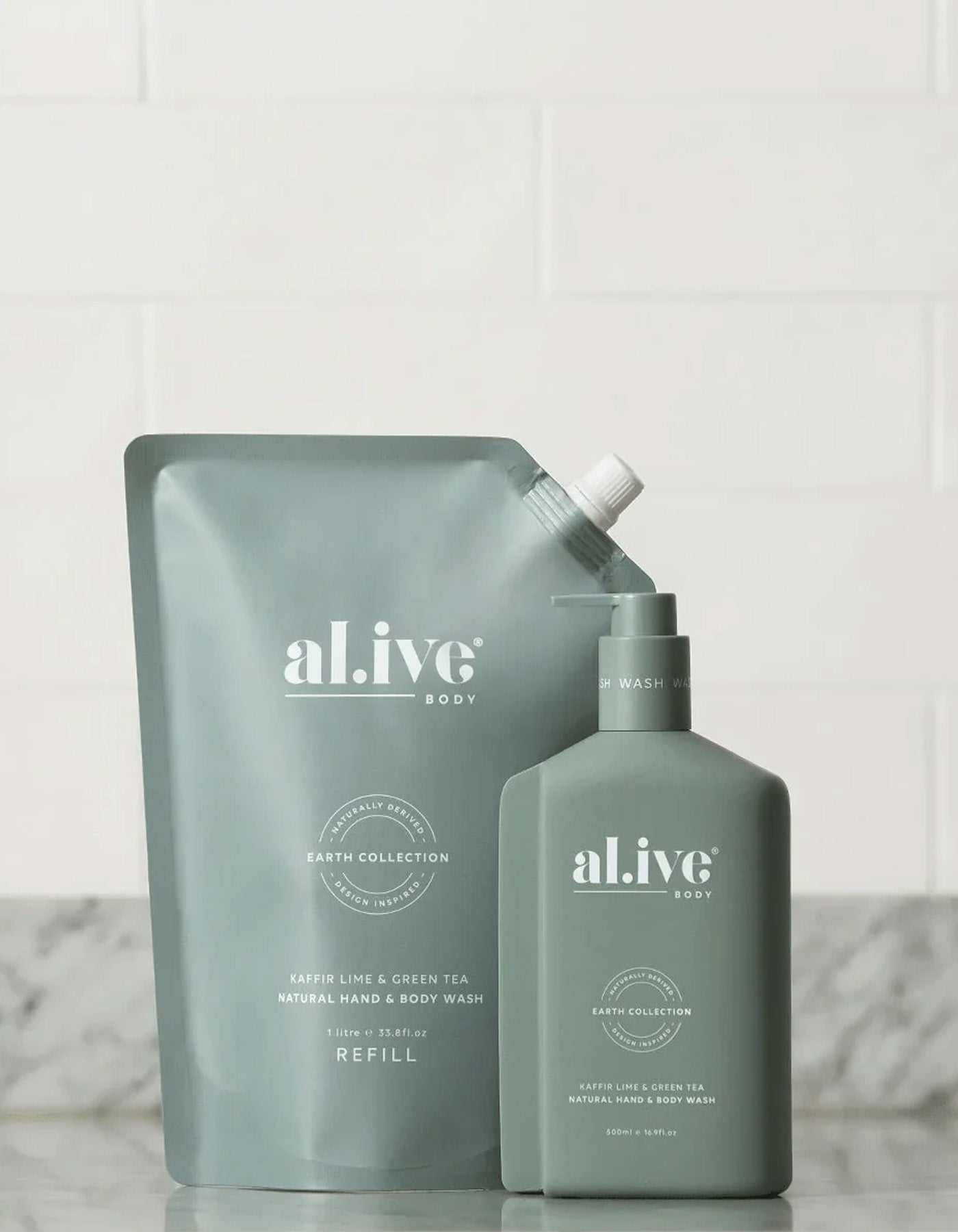 al.ive Kaffir Lime/Green Tea Wash Refill