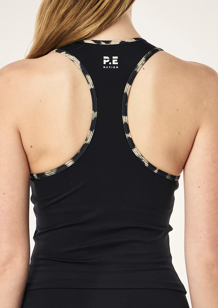 P.E Nation Renewal Tank In Black & Leopard