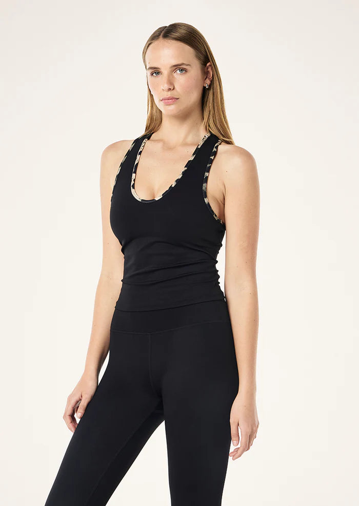 P.E Nation Renewal Tank In Black & Leopard