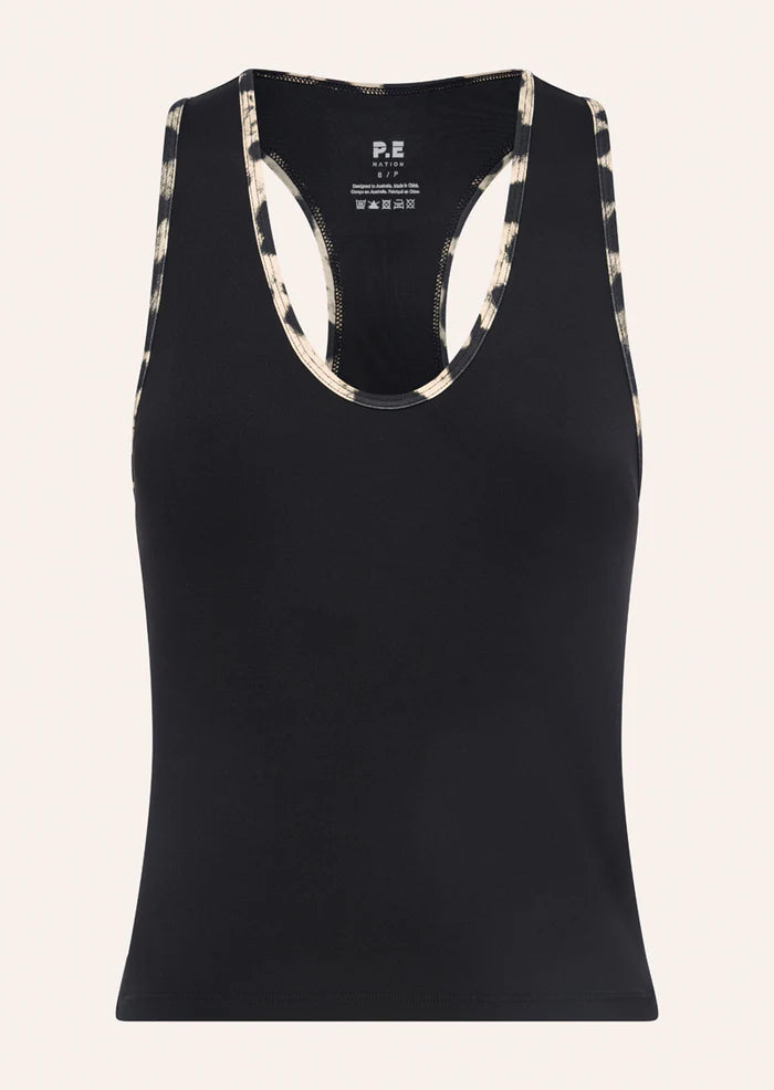 P.E Nation Renewal Tank In Black & Leopard