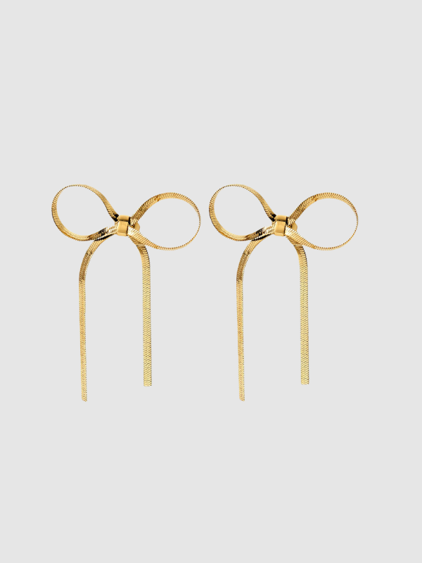 Castel & Co Ribbon Earrings Gold