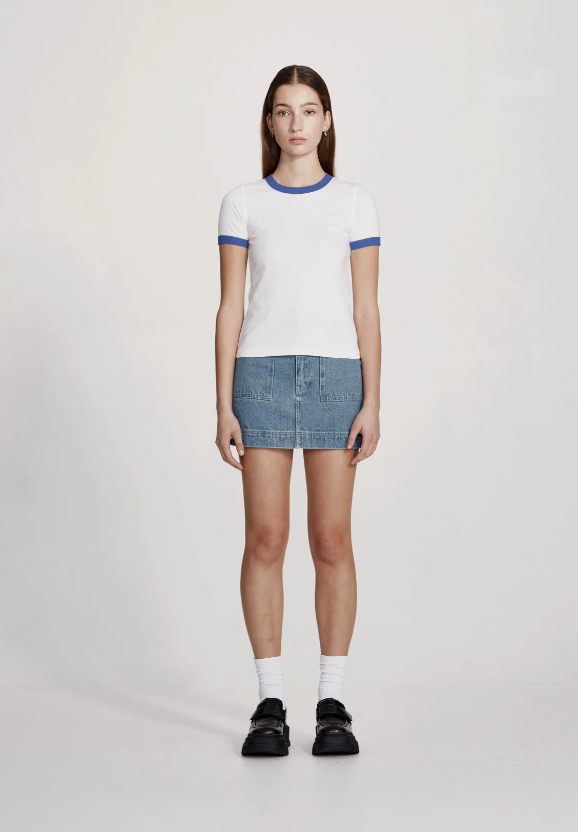 Commoners Ringer Tee White/Blue
