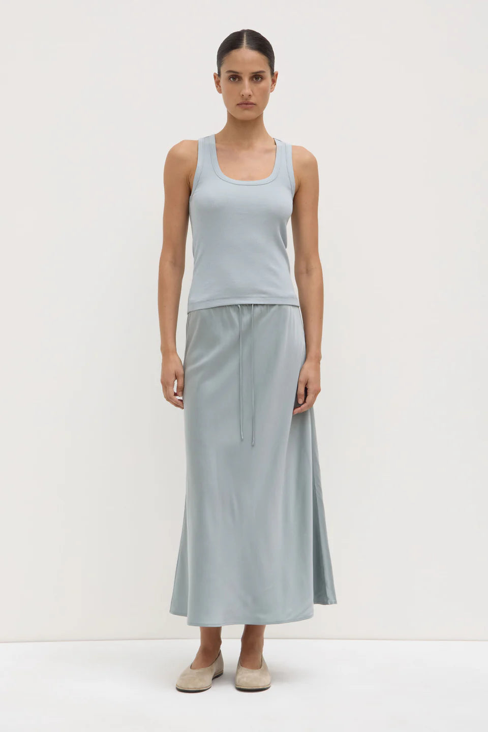 Assembly Label Robyn Scoop Neck Rib Tank Cloud