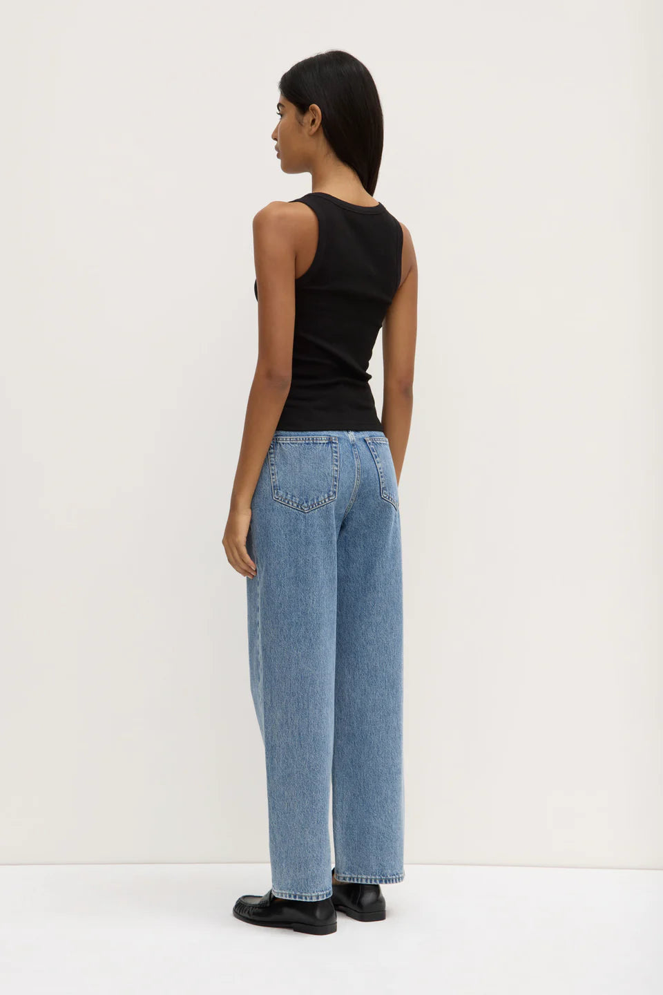 Assembly Label Robyn Scoop Neck Rib Tank- Black