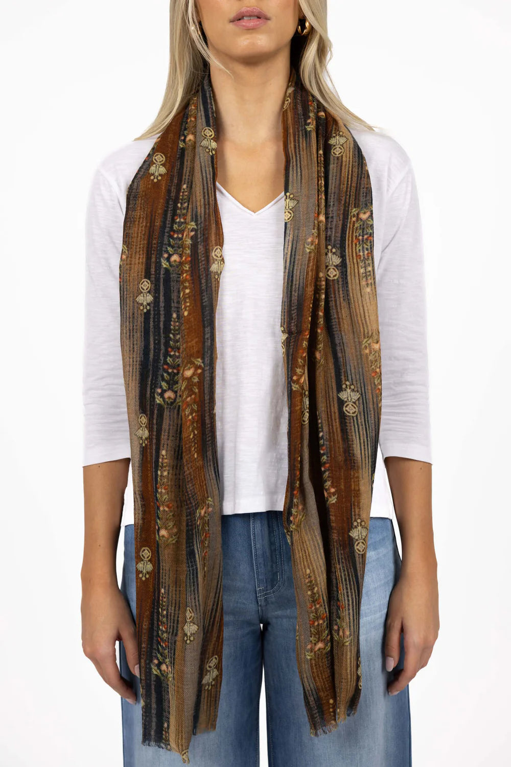 Humidity Rustic Print Native Scarf