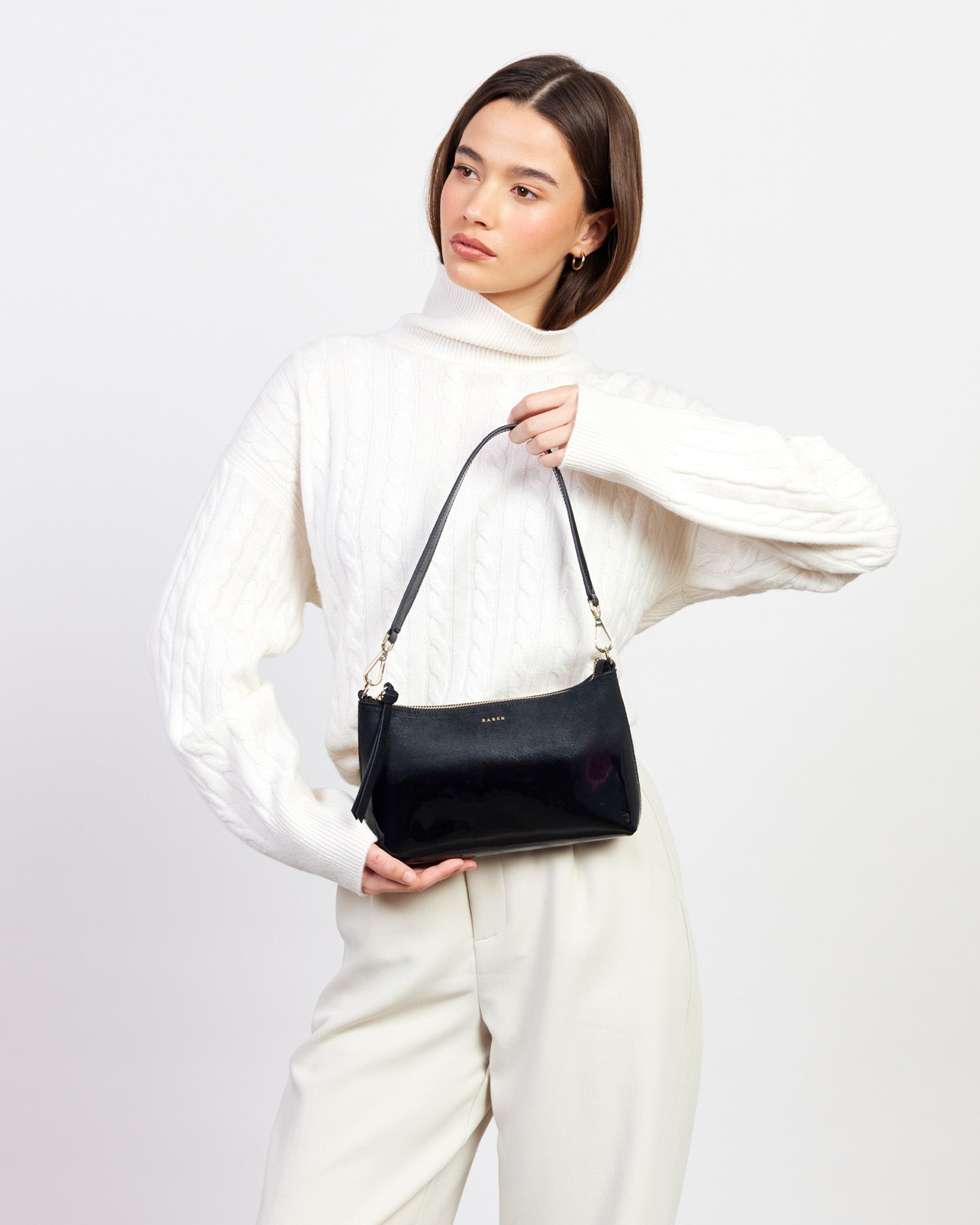 Saben Haven Shoulder Bag Black Dipped