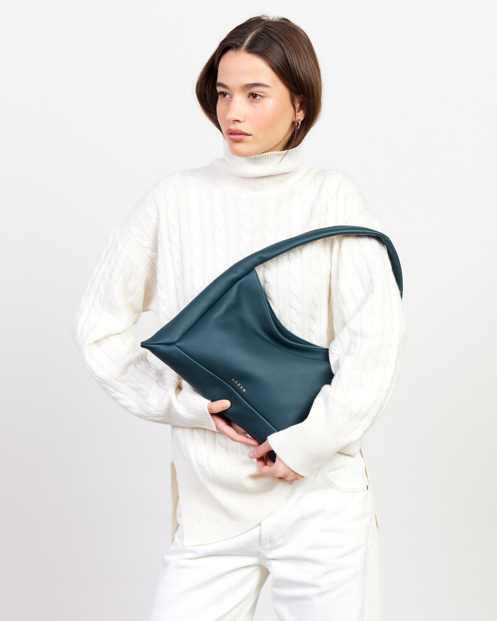 Saben Hazel Shoulder Bag Hunter Green Luxe