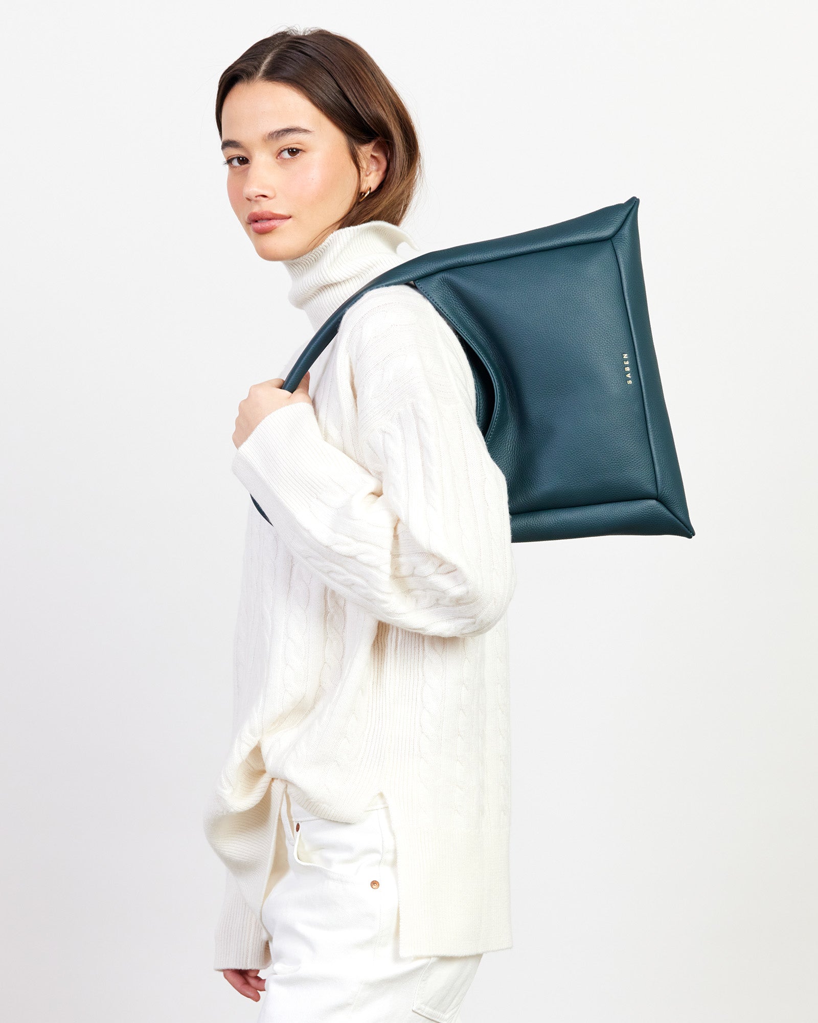 Saben Hazel Shoulder Bag Hunter Green Luxe