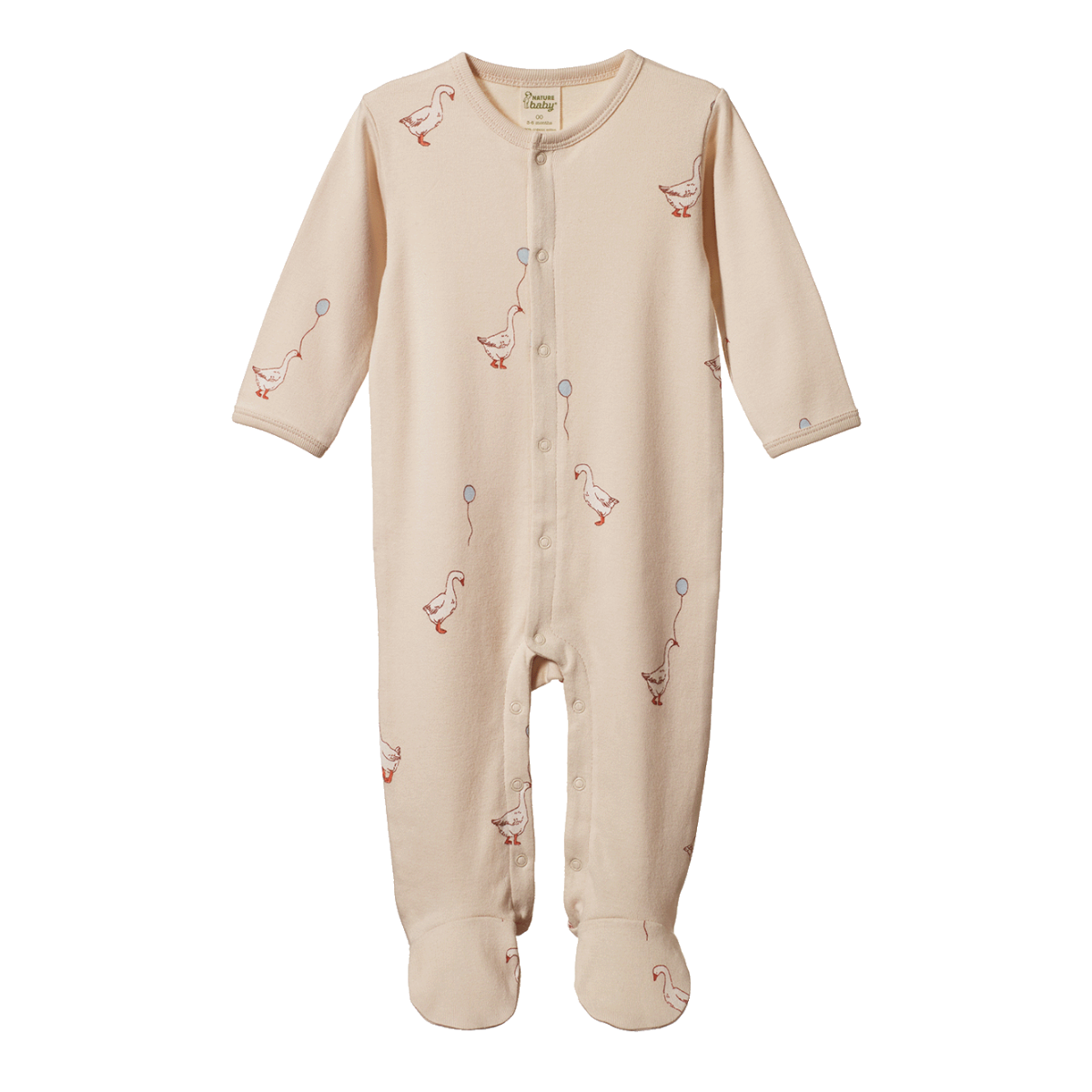 Nature Baby Stretch & Grow Goose Lullaby Print