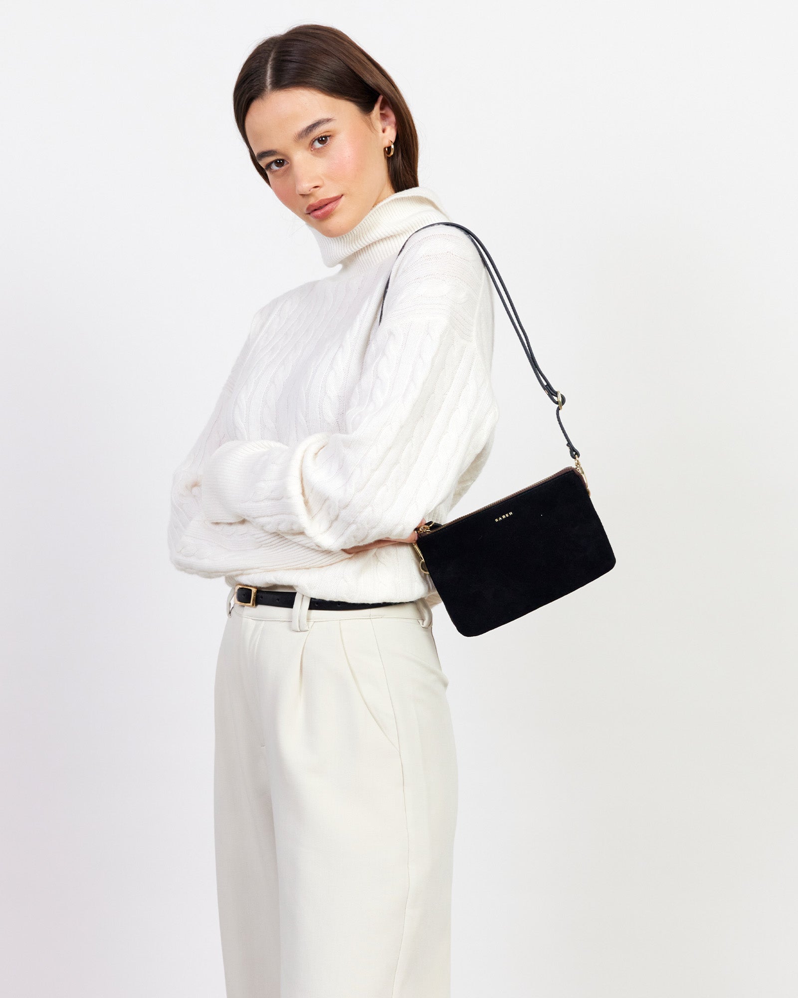 Saben Tilly Crossbody Black Suede