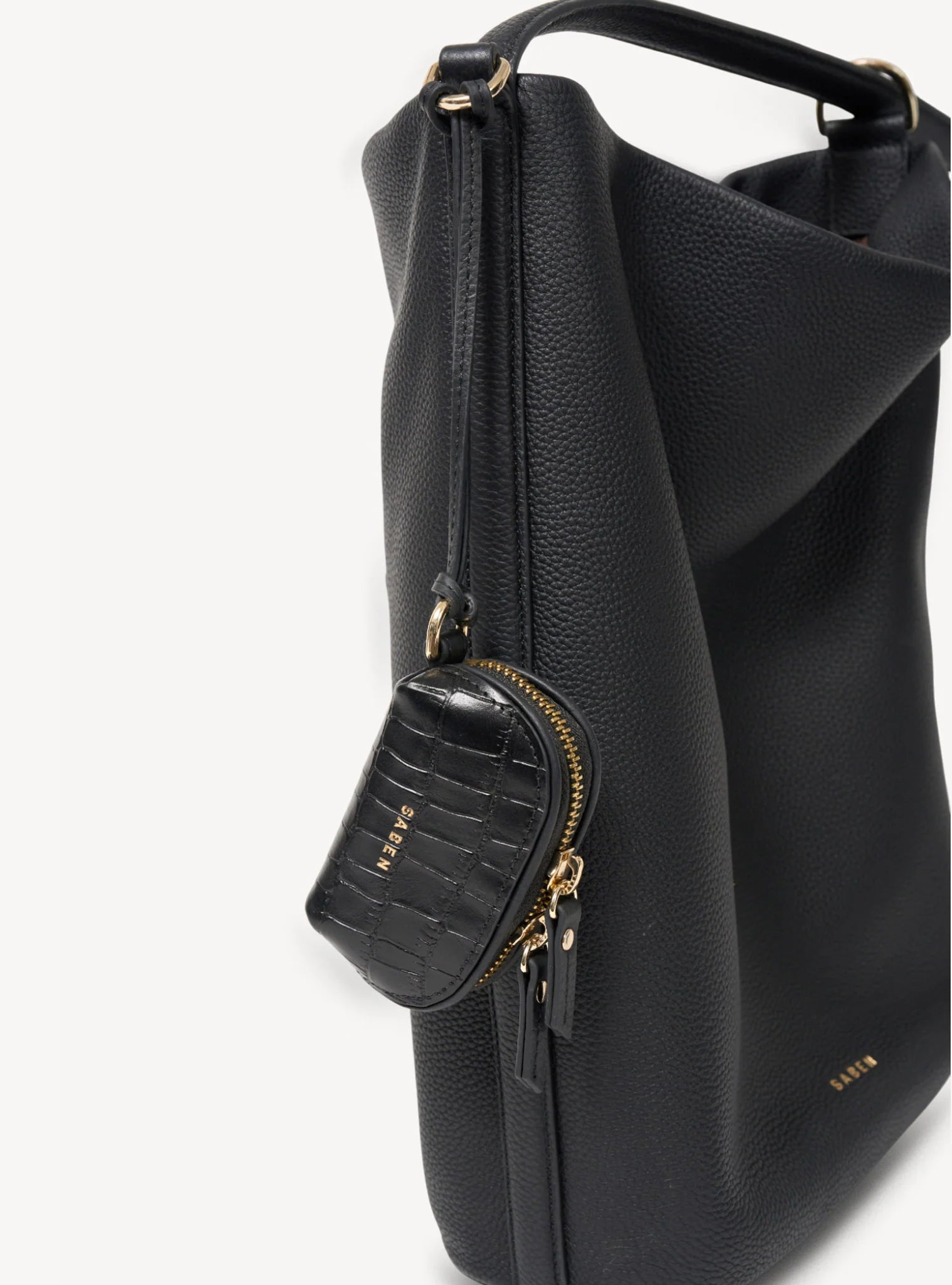 Saben Tarin Airpod Pouch Black Croc