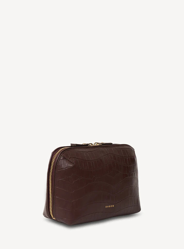 Saben Tate Pouch Espresso Croc