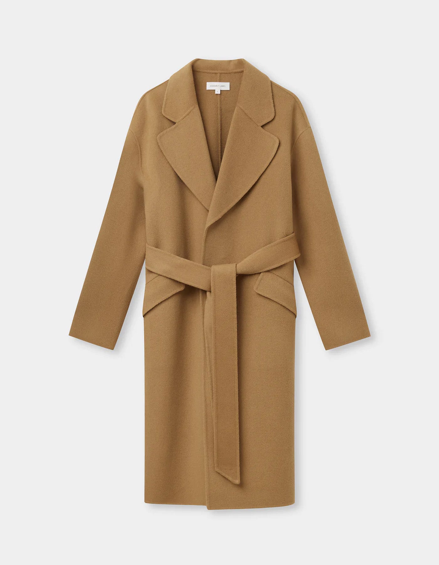 Assembly Label Sadie Single Breasted Wool Coat Camel