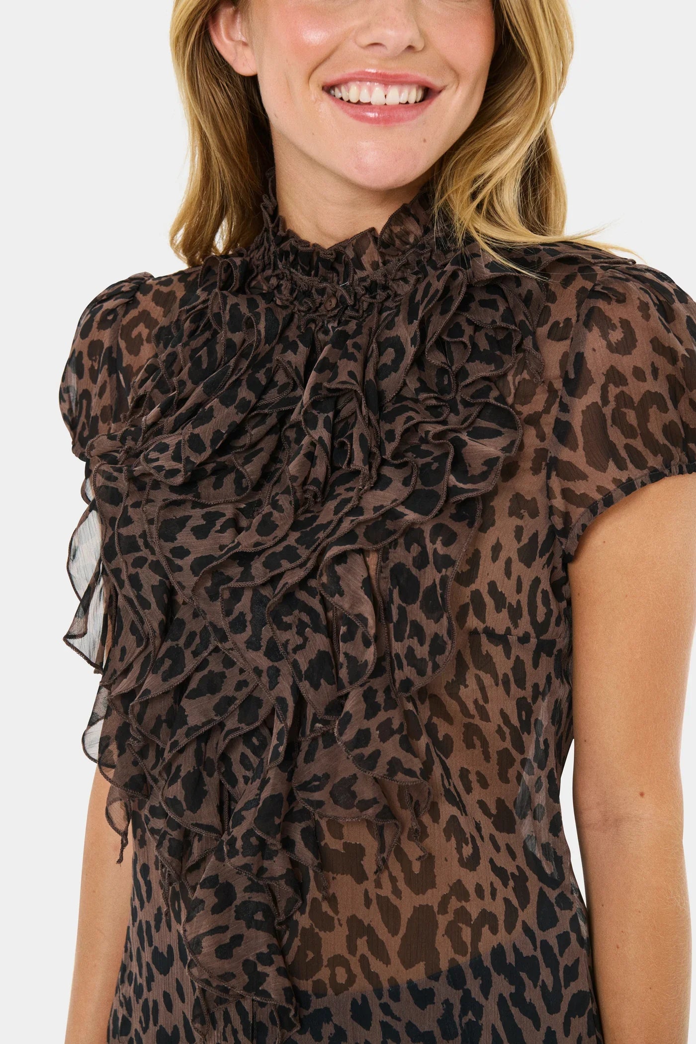 Saint Tropez Lilja SS Shirt- Chocolate Brown