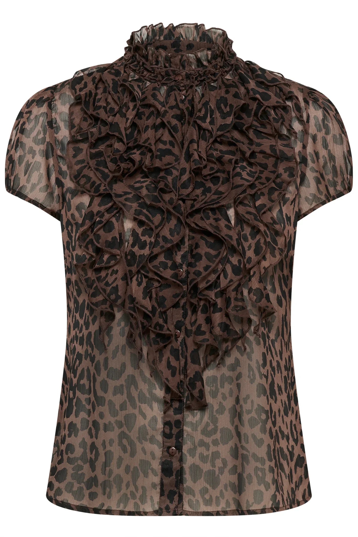 Saint Tropez Lilja SS Shirt- Chocolate Brown