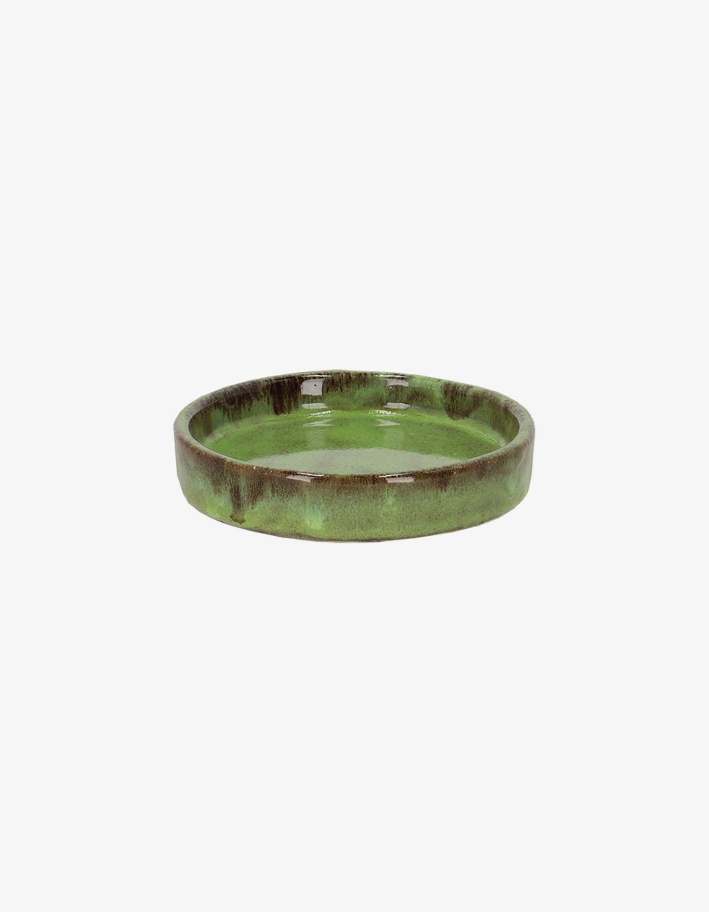 Flower Pot Saucer Glazed Green 15cm