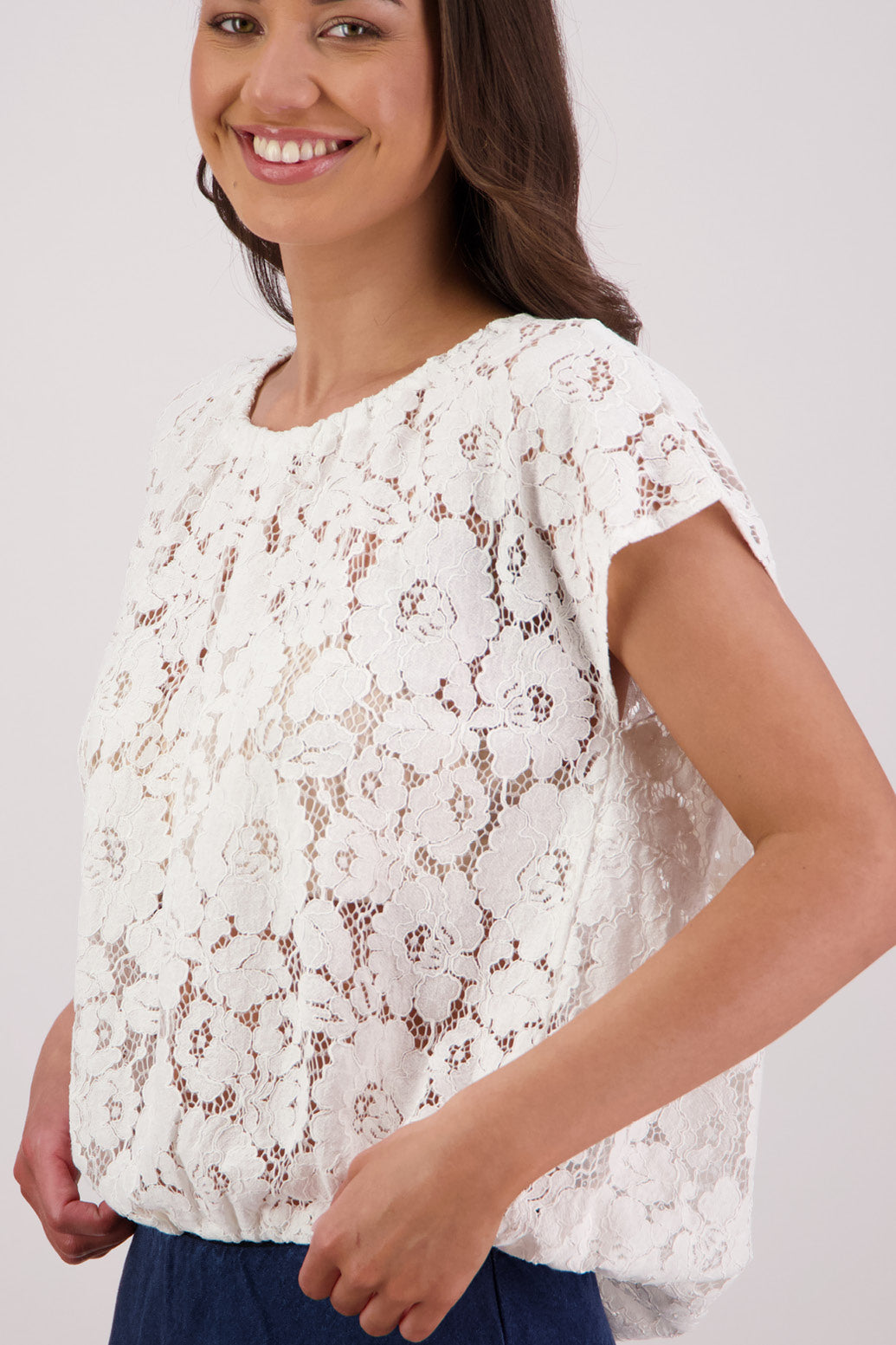 Briarwood Scarlett Lace Top White