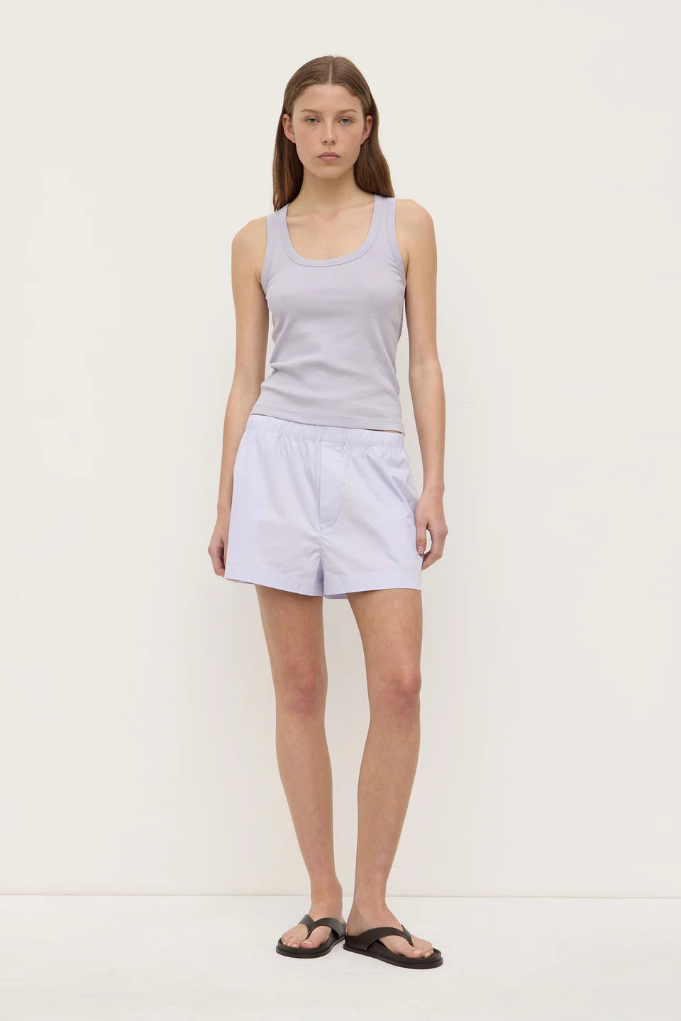 Assembly Label Robyn Scoop Neck Rib Tank Lilac