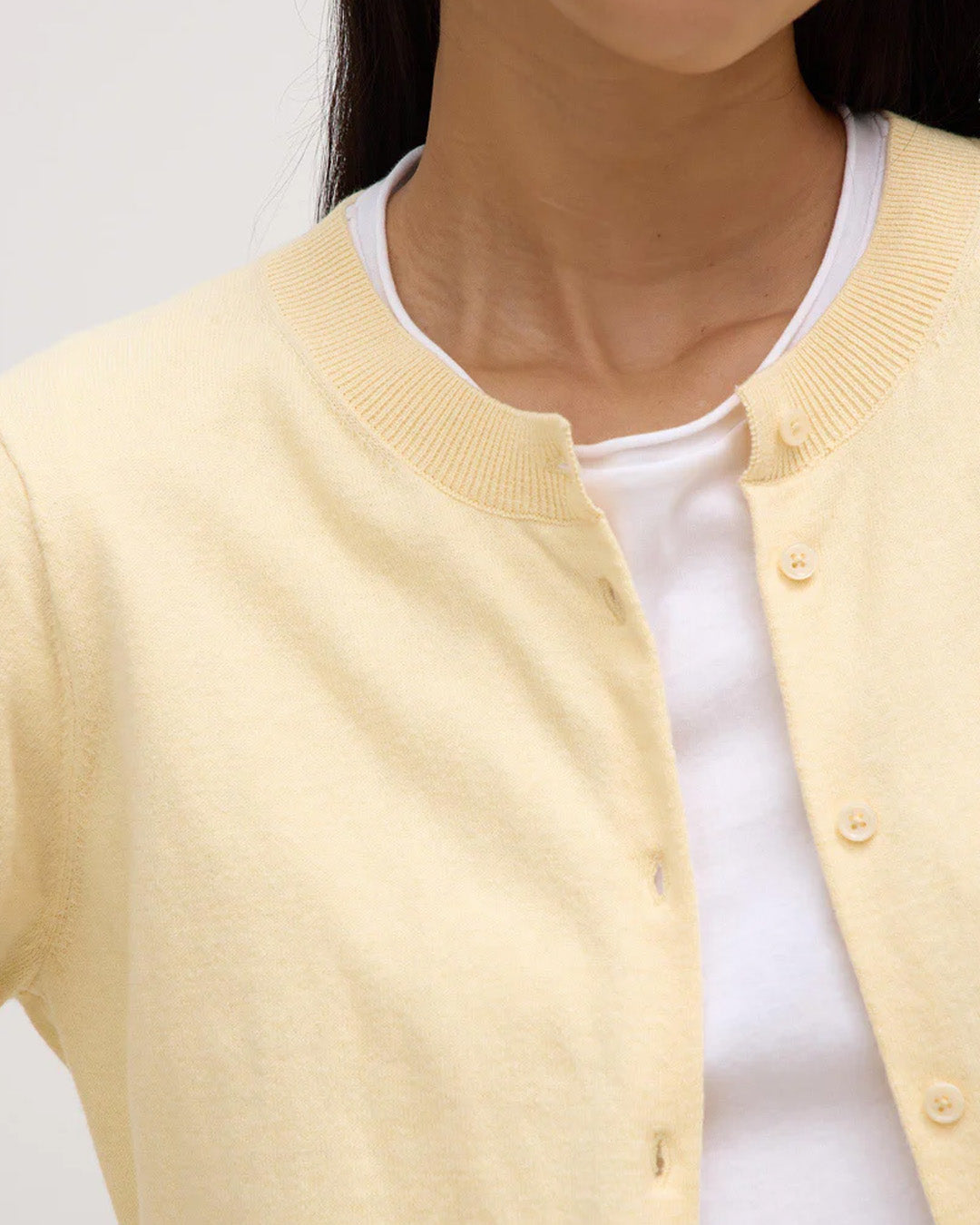 Assembly Label Semra Cotton Cashmere Cardigan Chamomile