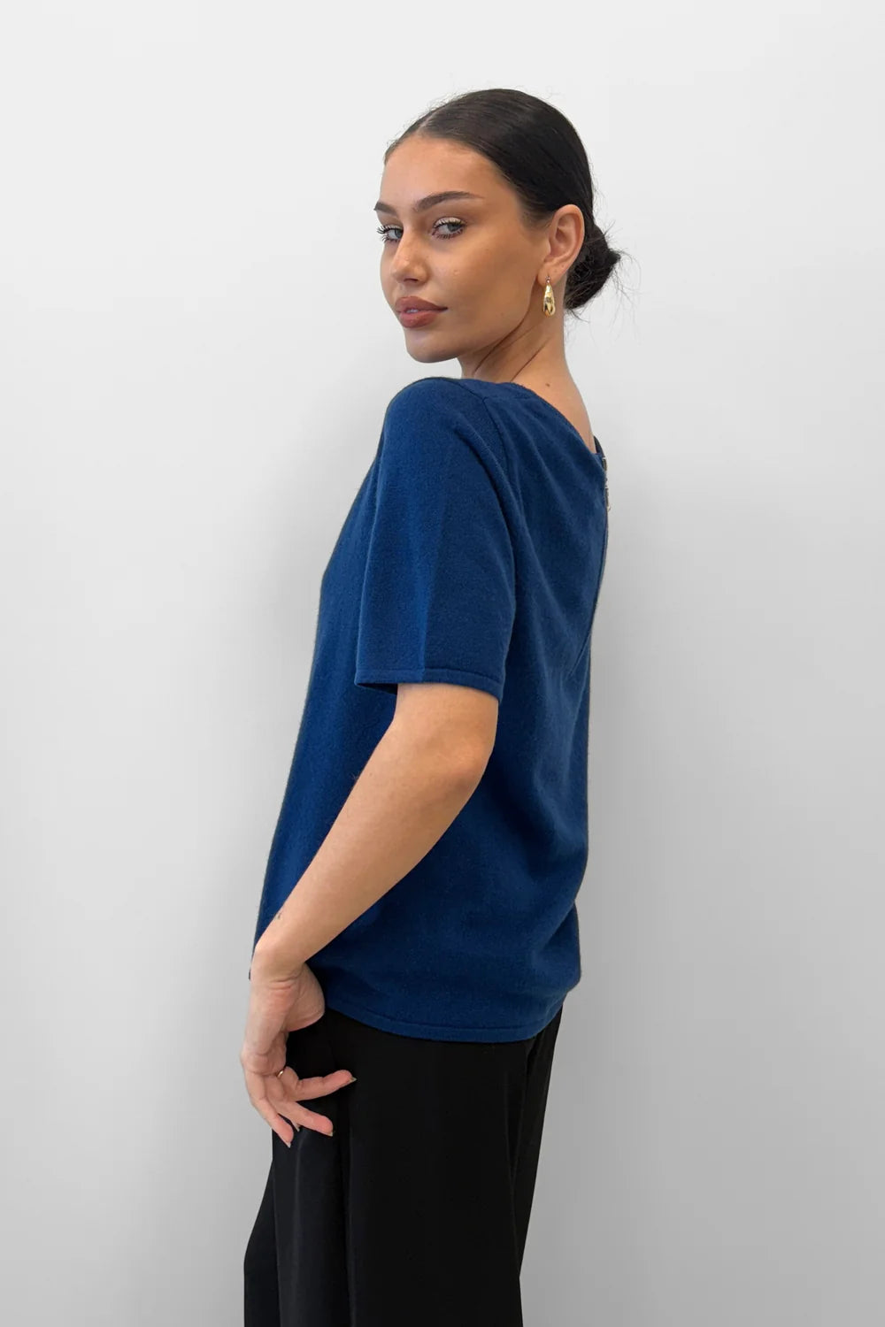 BLAK Serenity Cashmere Tee - Dark Sky
