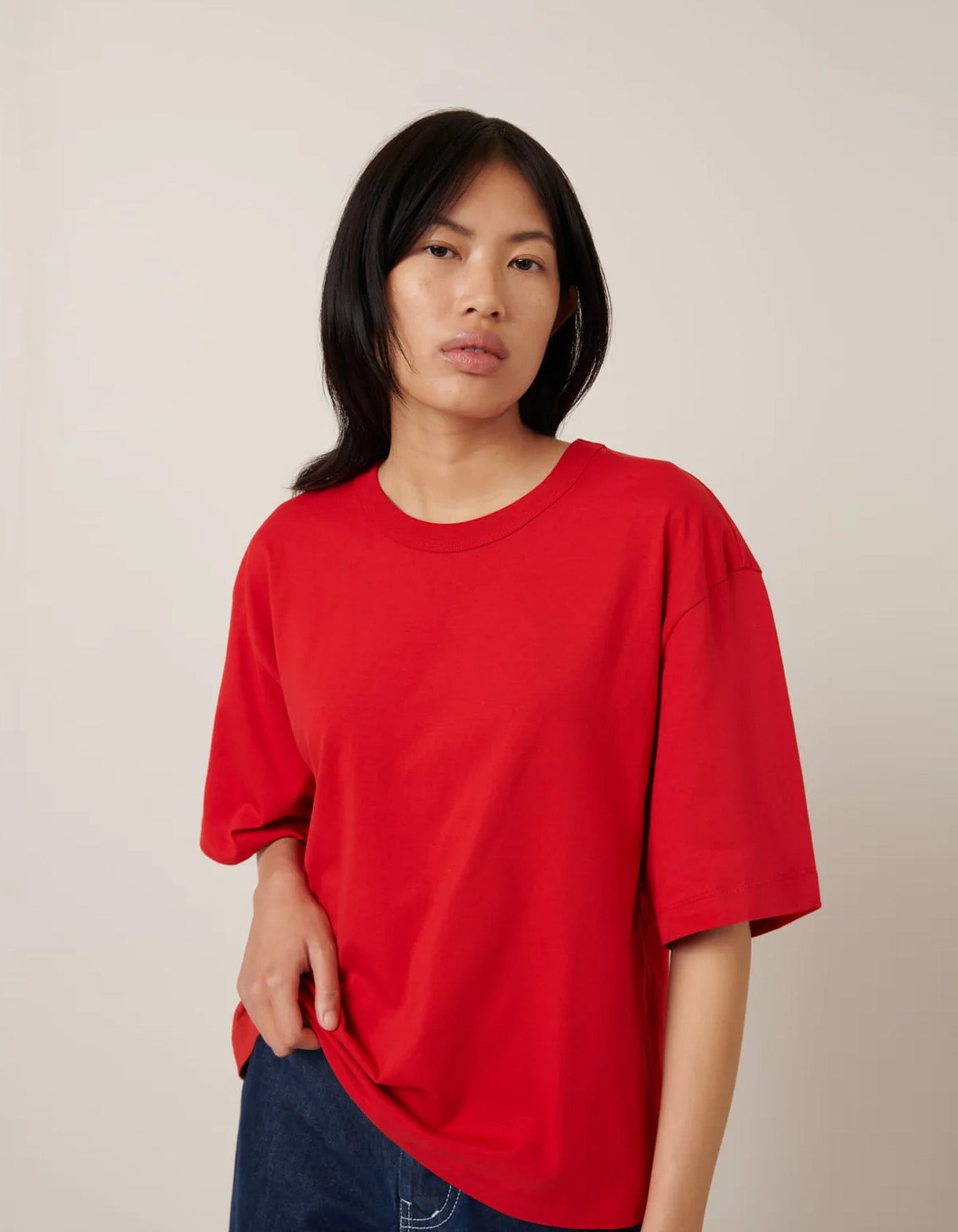 Kowtow Shadow Tee Red