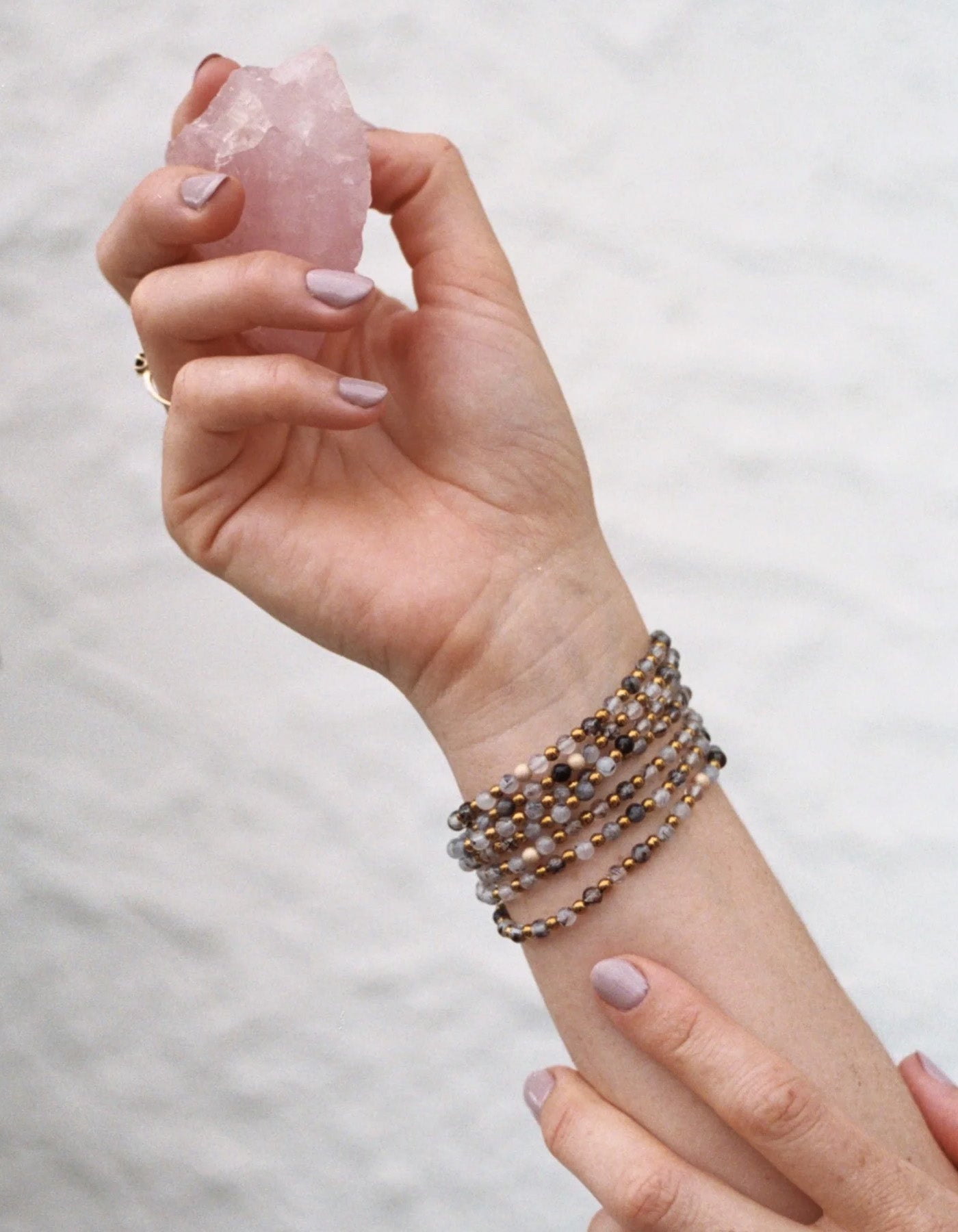 Vania Stardust Tourmalinated Quartz Bracelet Shooting Star