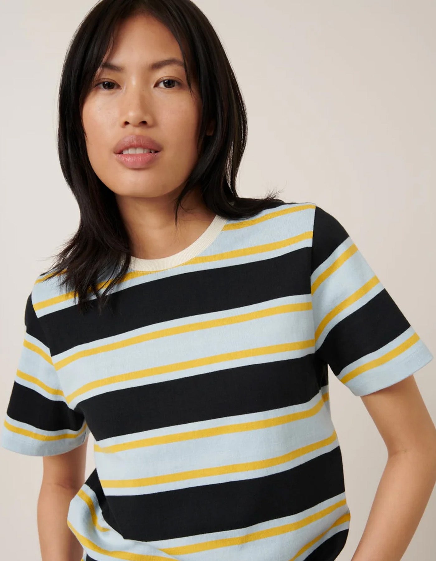 Kowtow Sideline Tee Rugby Stripe