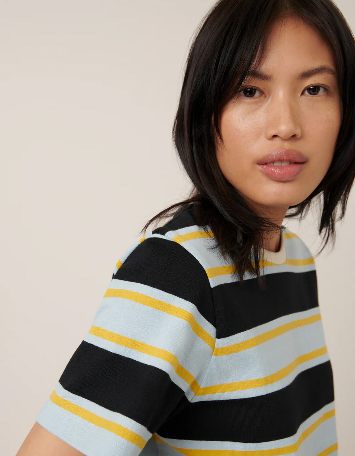 Kowtow Sideline Tee Rugby Stripe