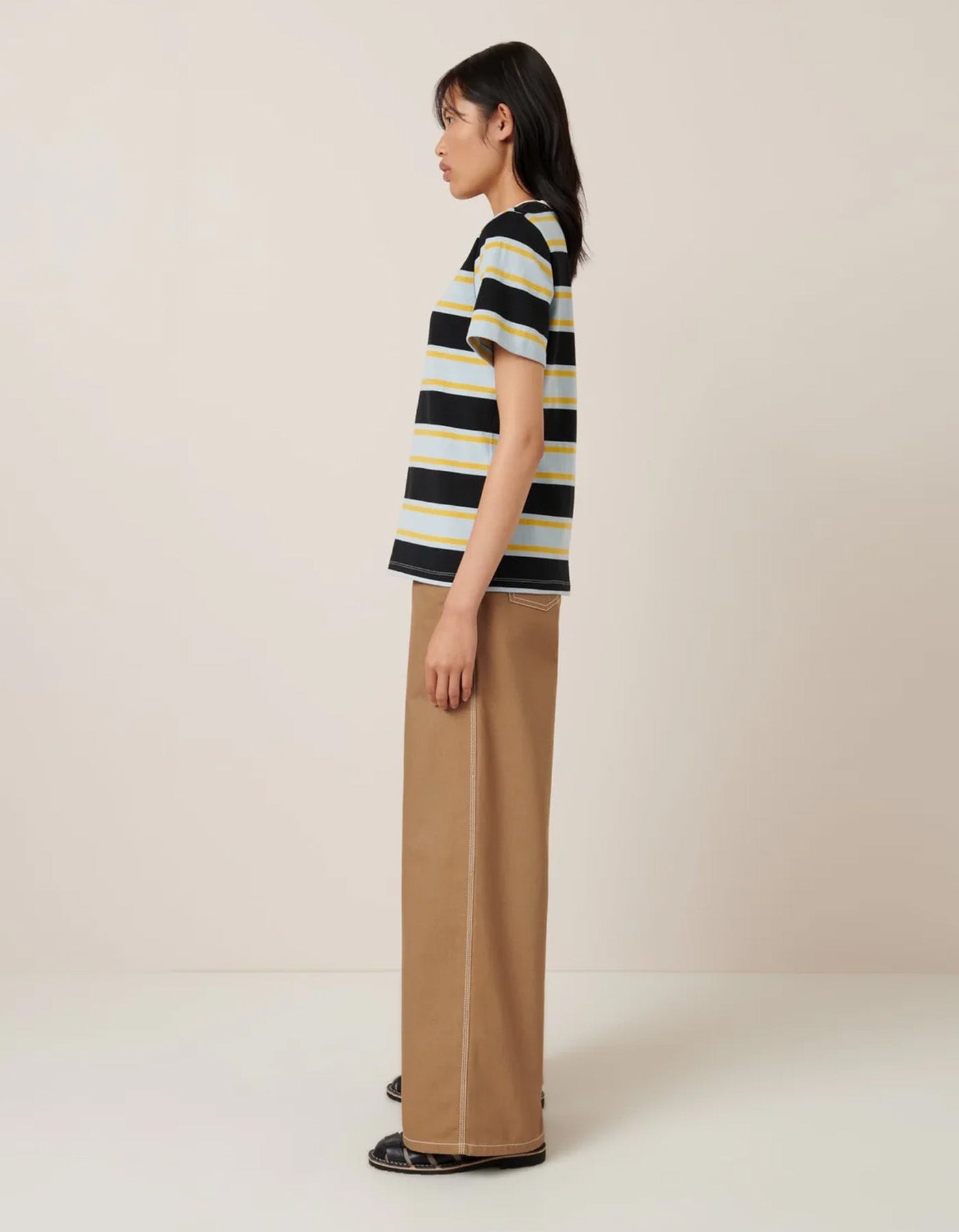 Kowtow Sideline Tee Rugby Stripe