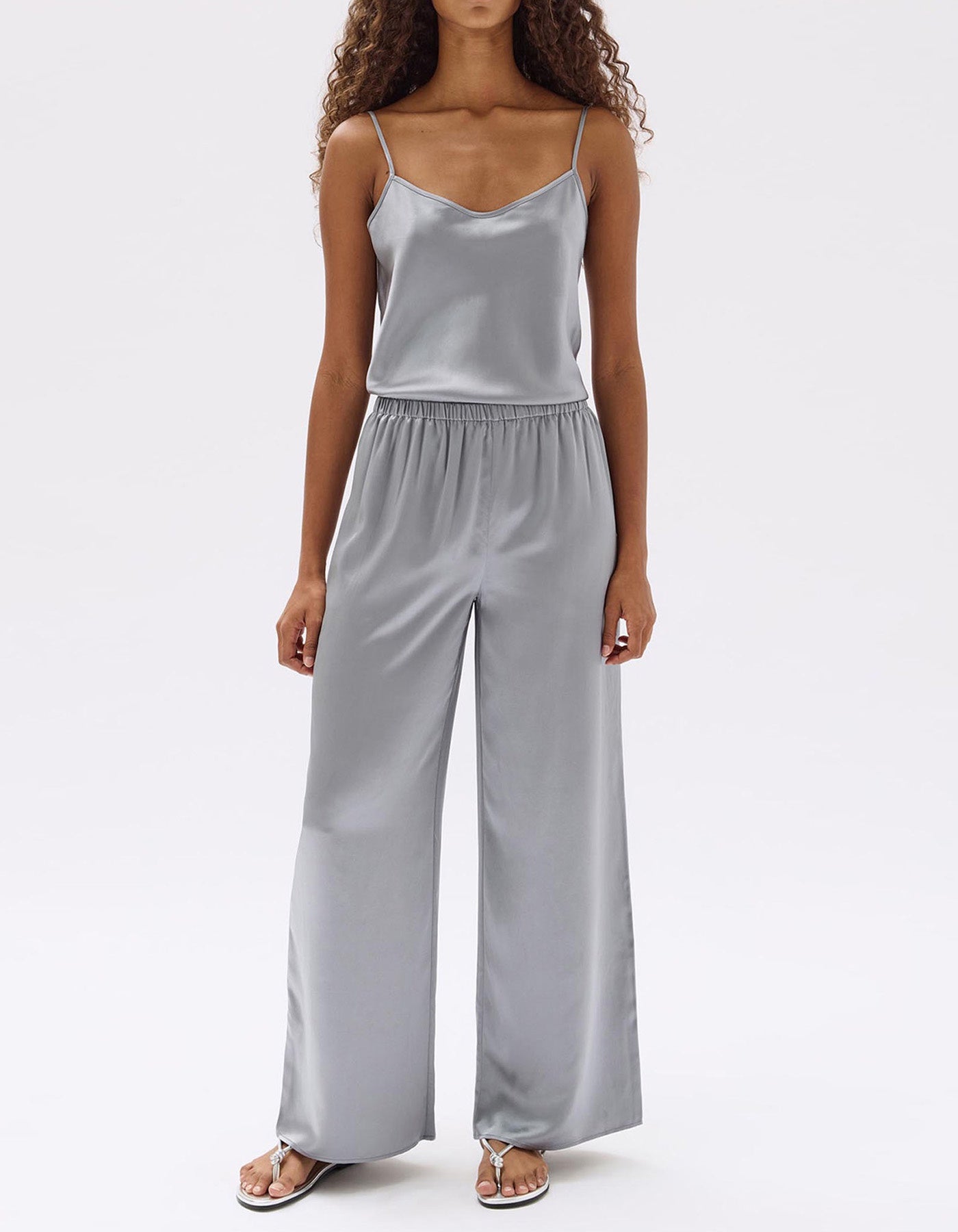 Assembly Label Ena Silk Pant Silver