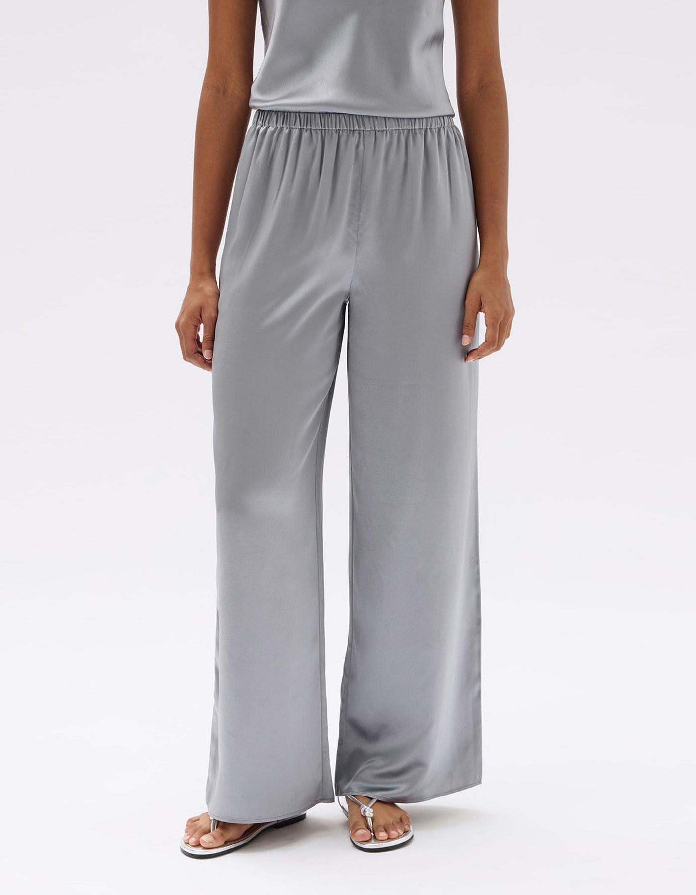 Assembly Label Ena Silk Pant Silver